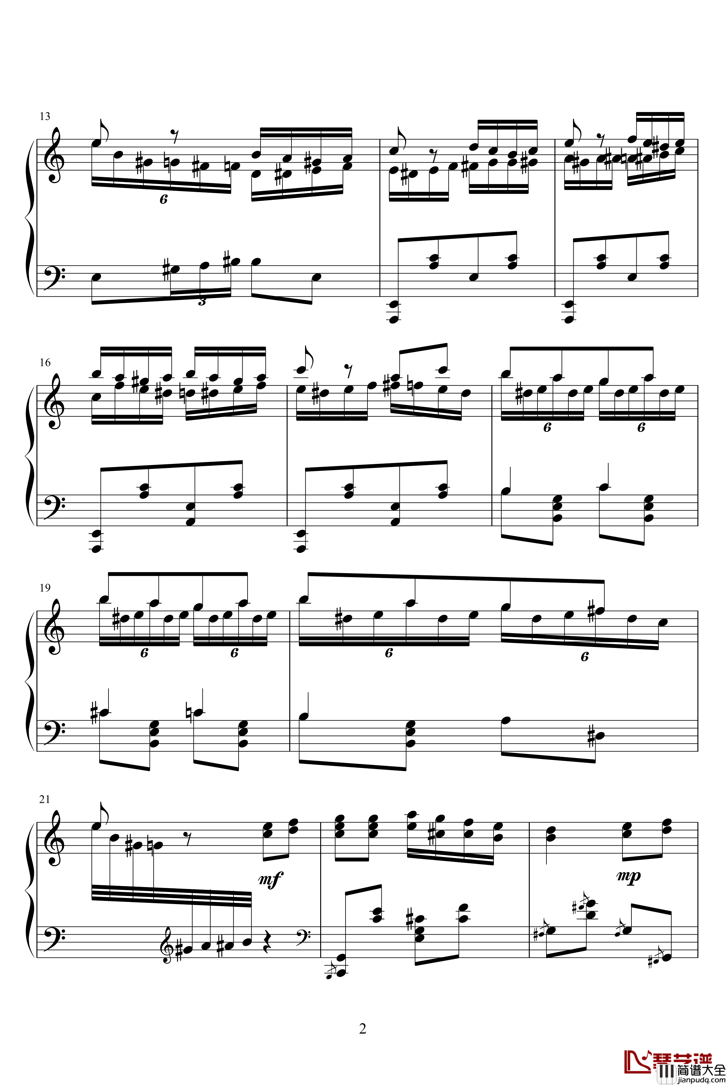 土耳其进行曲钢琴谱_莫扎特_瓦洛多斯改编莫扎特