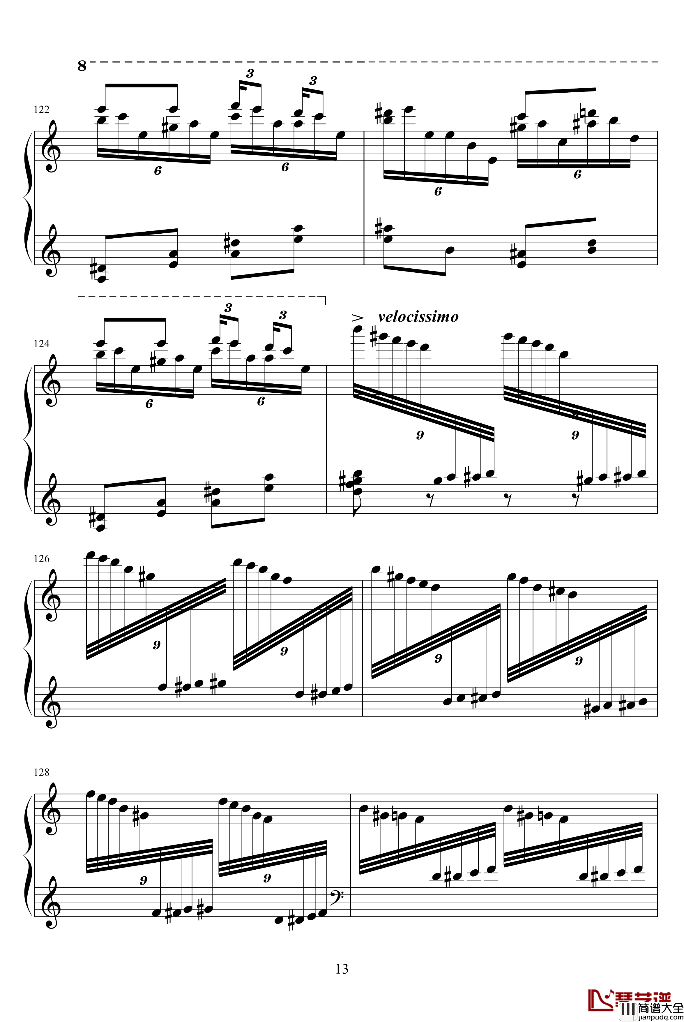 土耳其进行曲钢琴谱_莫扎特_瓦洛多斯改编莫扎特