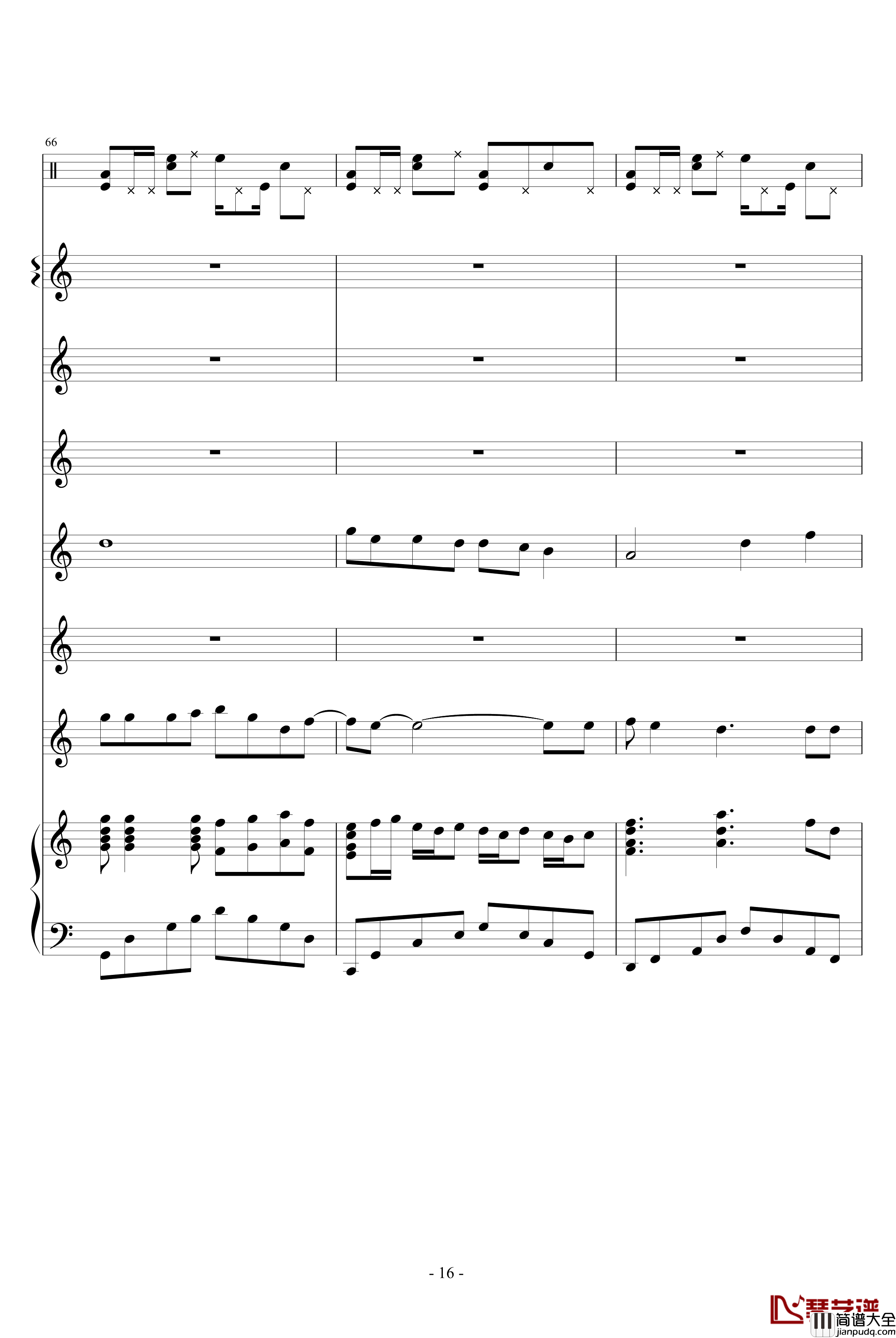 因为有你钢琴谱_佐児聼樂