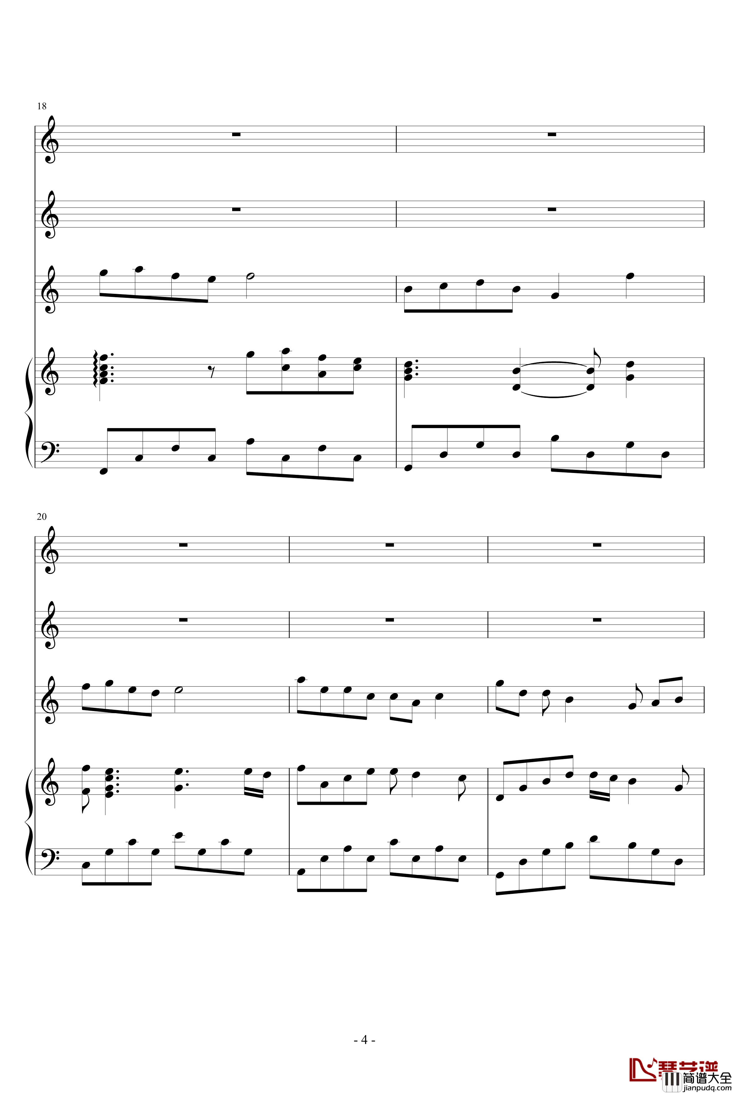 因为有你钢琴谱_佐児聼樂