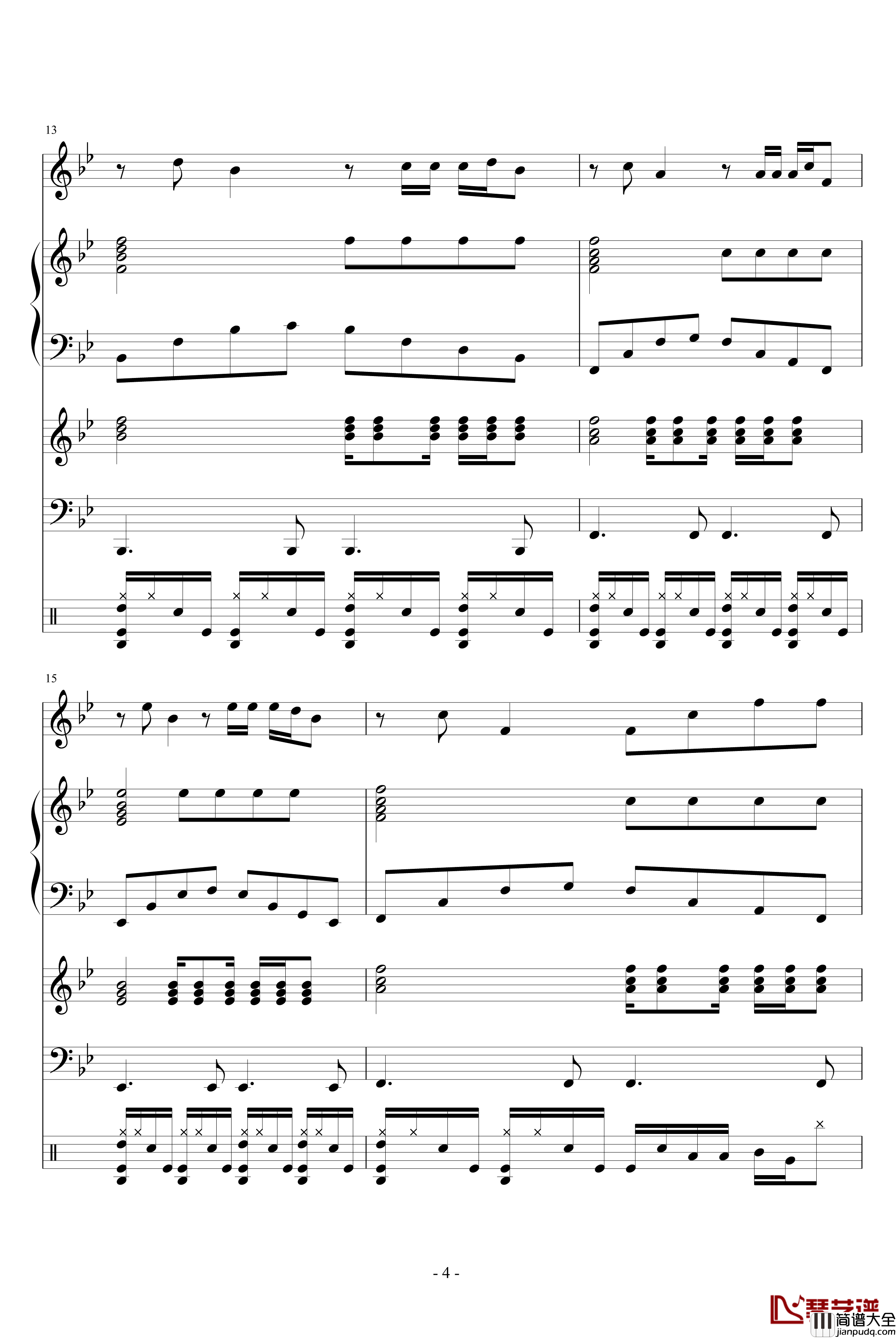 持续活力_血腥残阳_钢琴谱