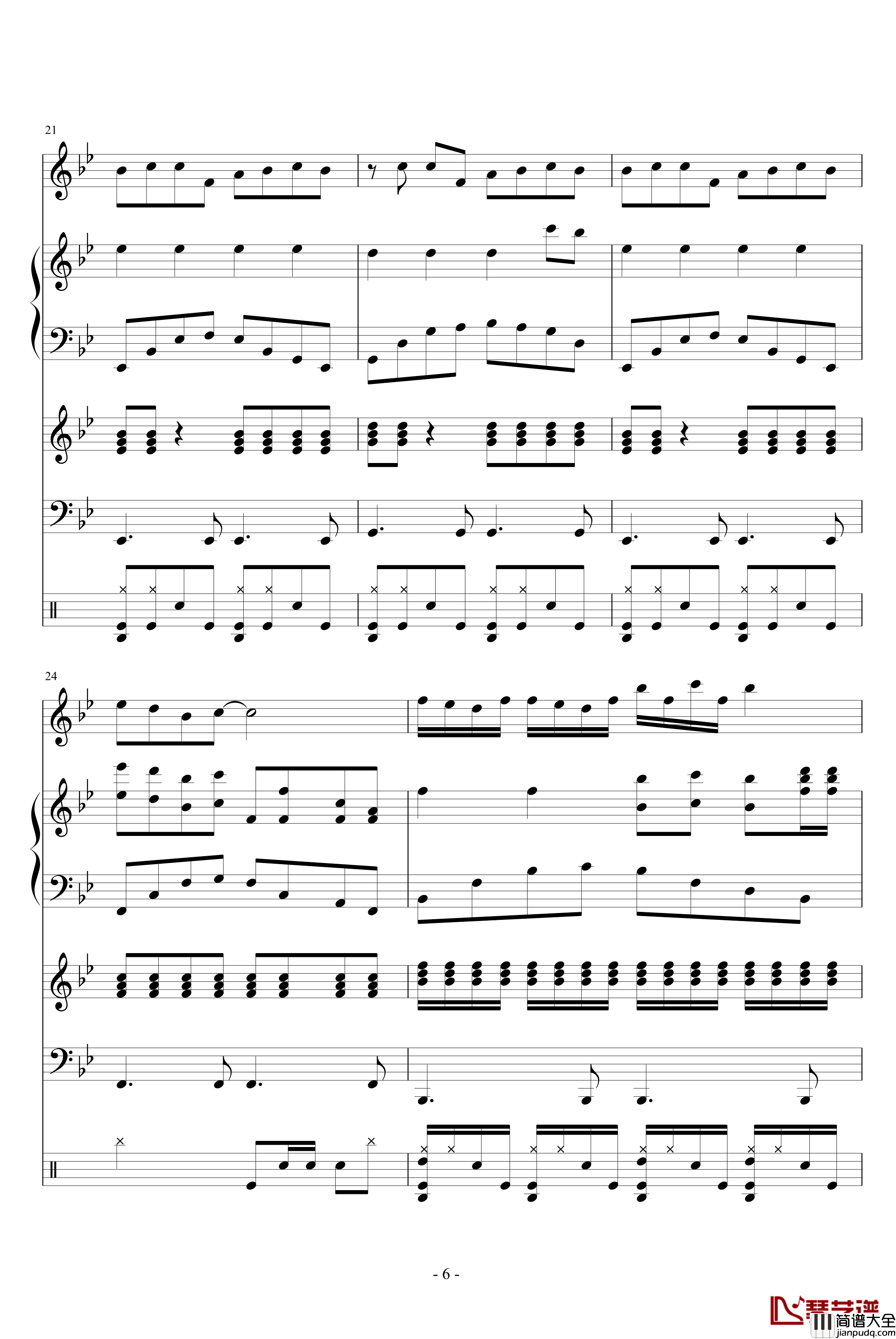 持续活力_血腥残阳_钢琴谱