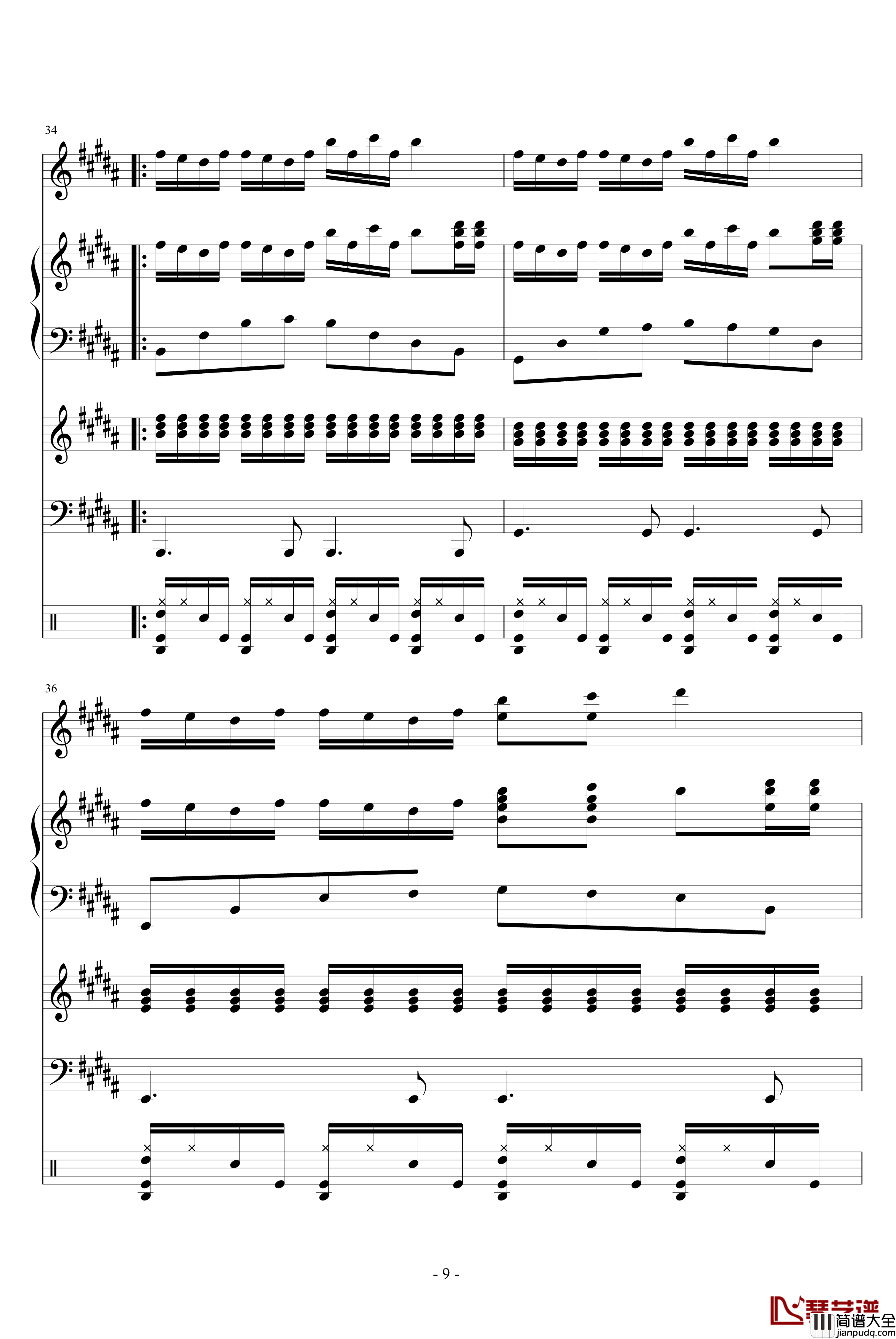 持续活力_血腥残阳_钢琴谱