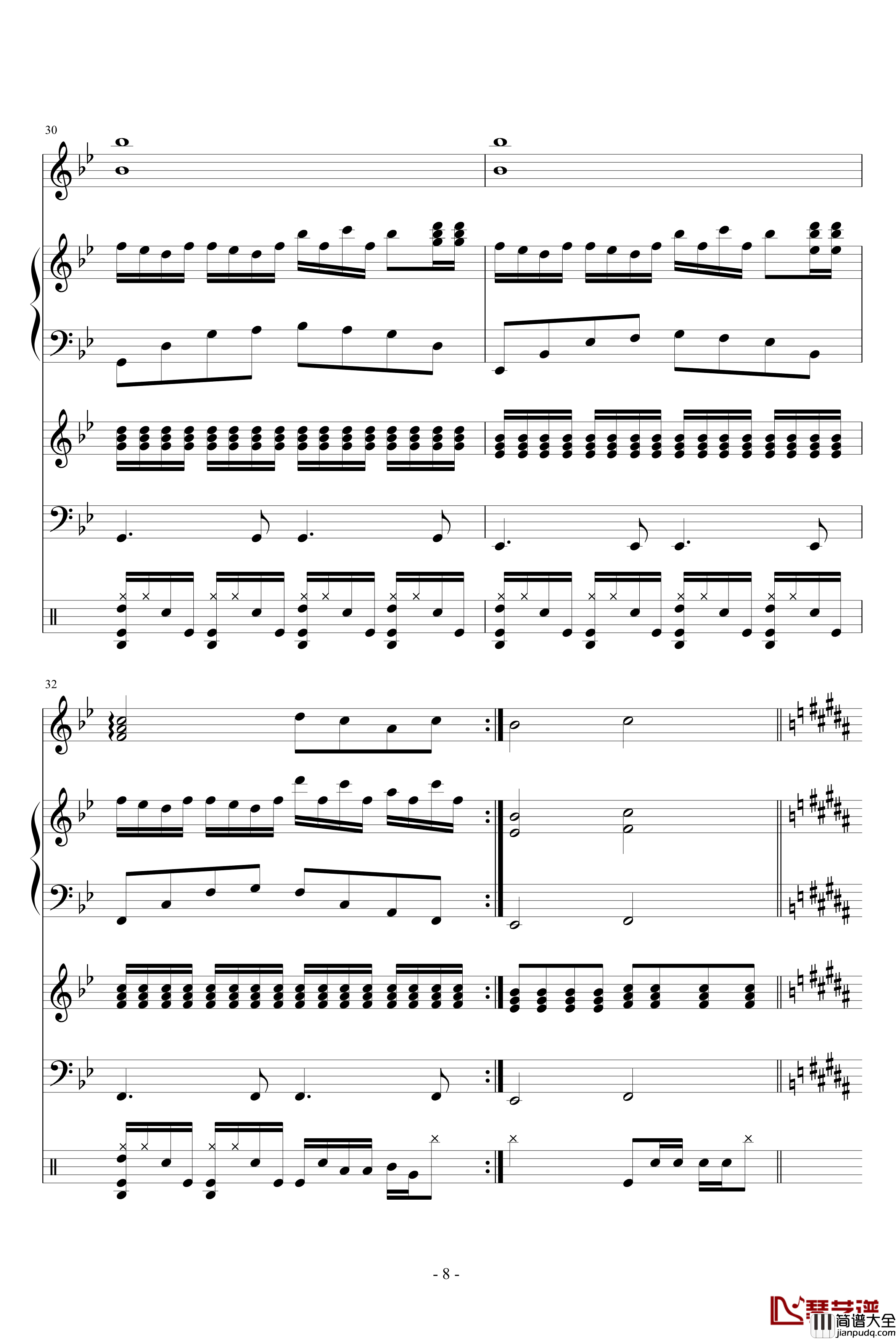 持续活力_血腥残阳_钢琴谱