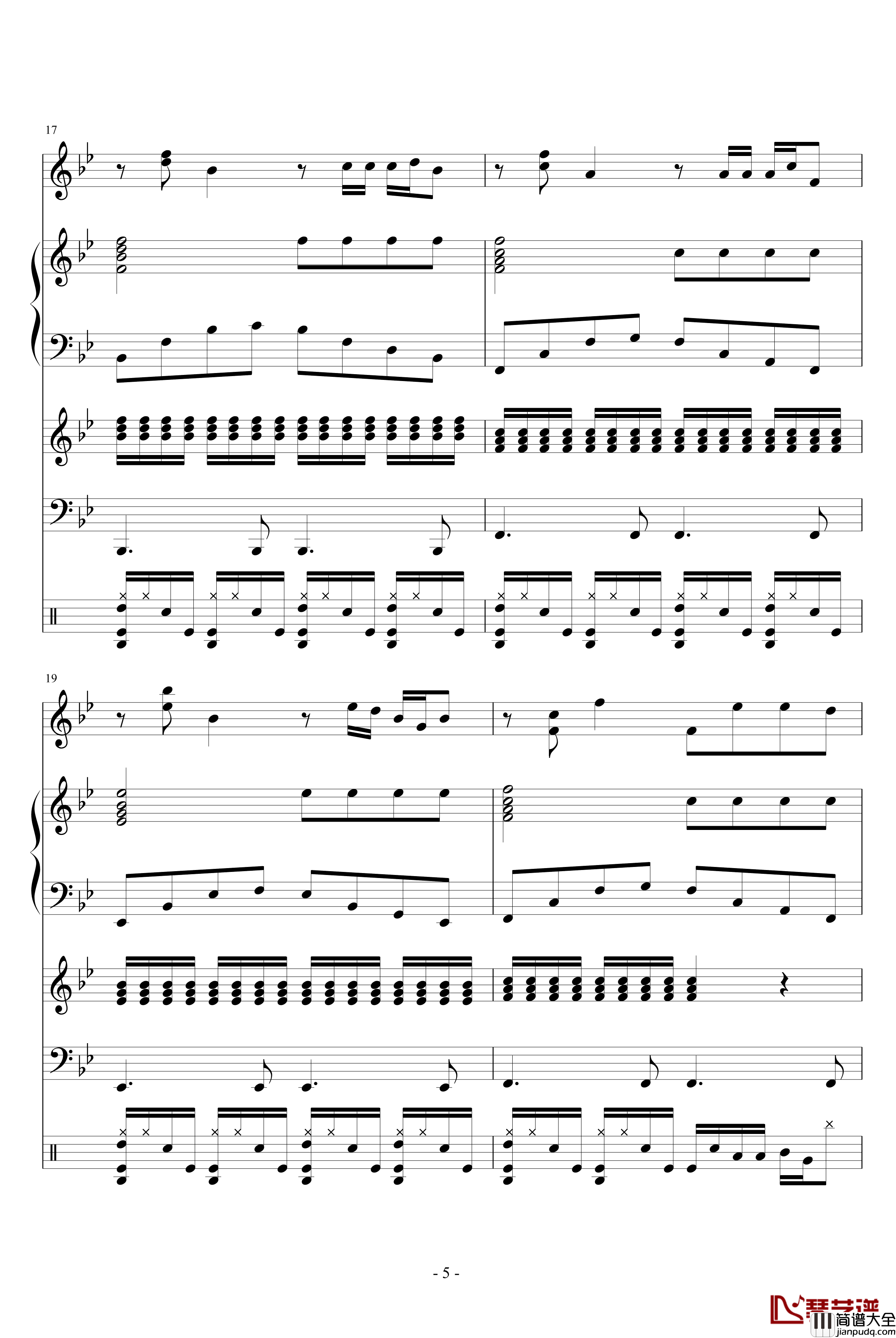 持续活力_血腥残阳_钢琴谱