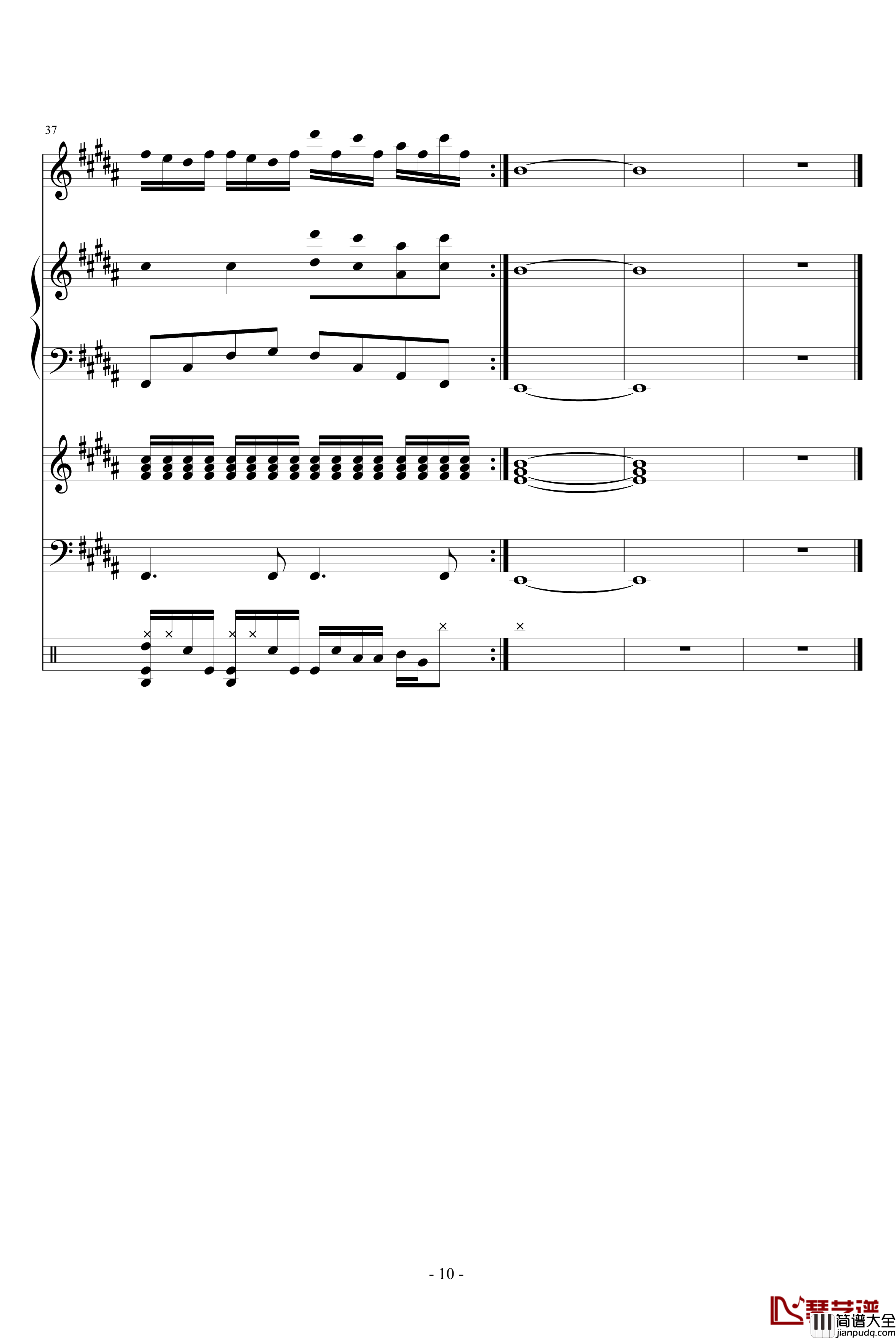 持续活力_血腥残阳_钢琴谱