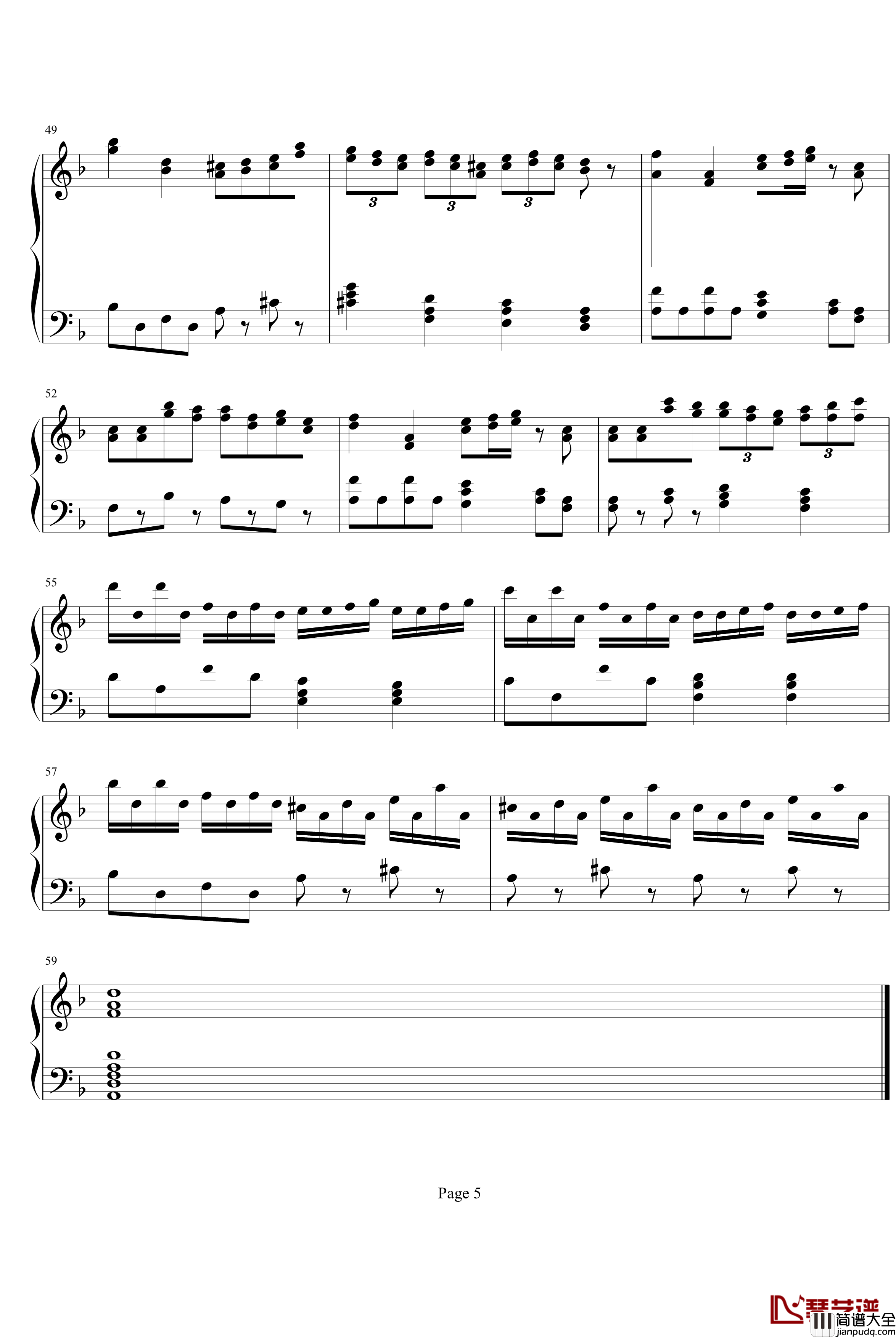 孤星钢琴谱_speedphoenix