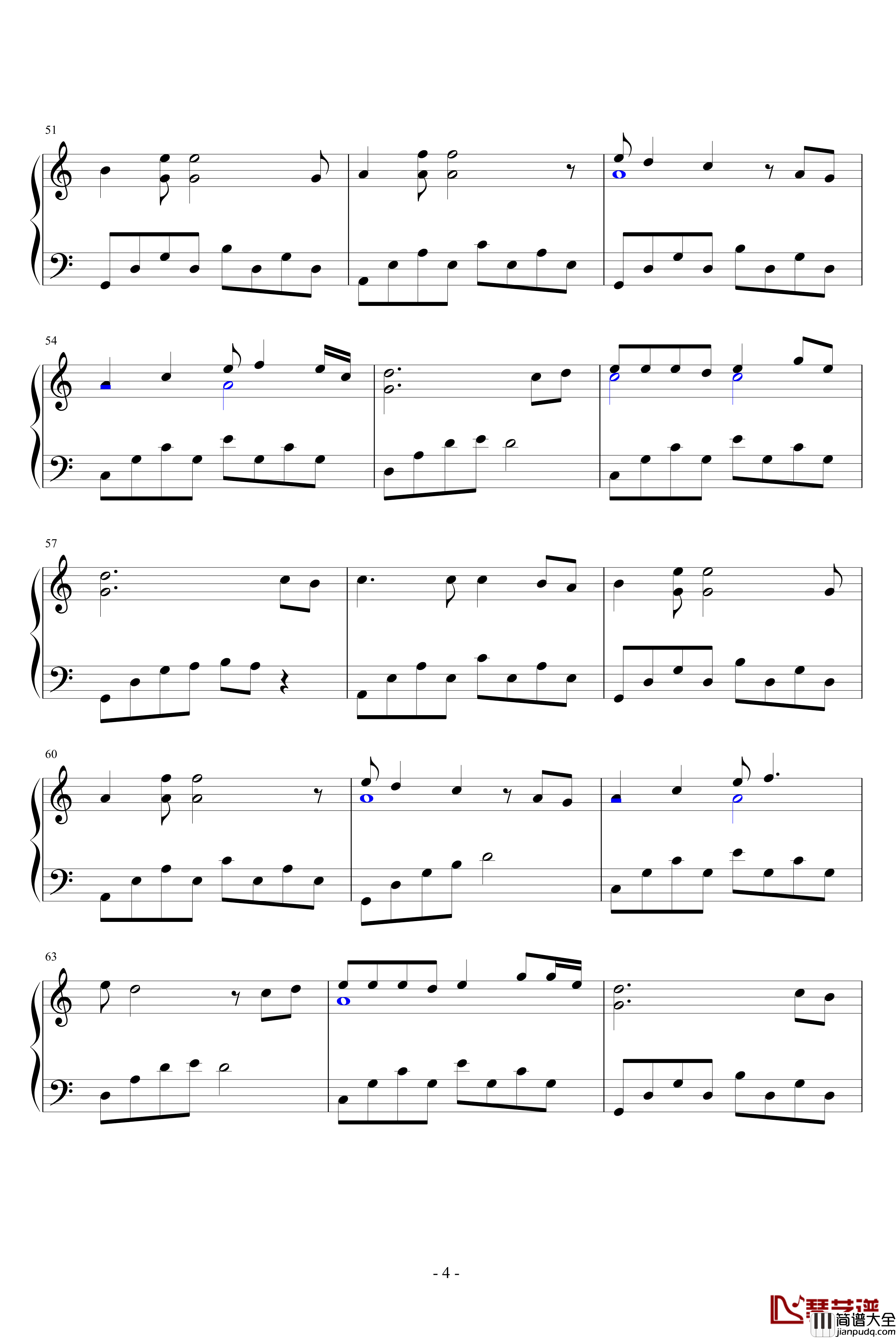 校园里的花儿钢琴谱_sleepermaner