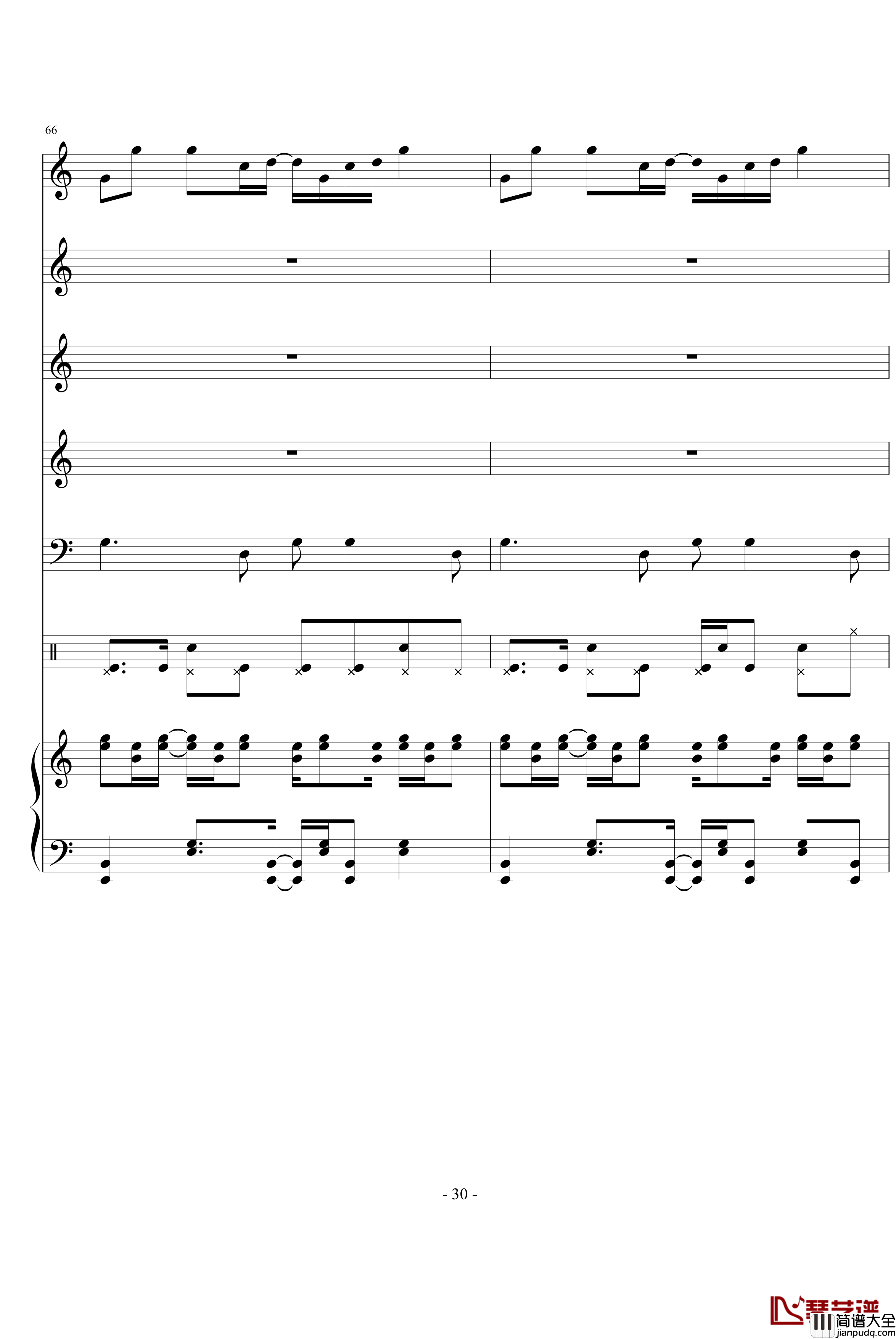 舞动的青春_文武贝_钢琴谱