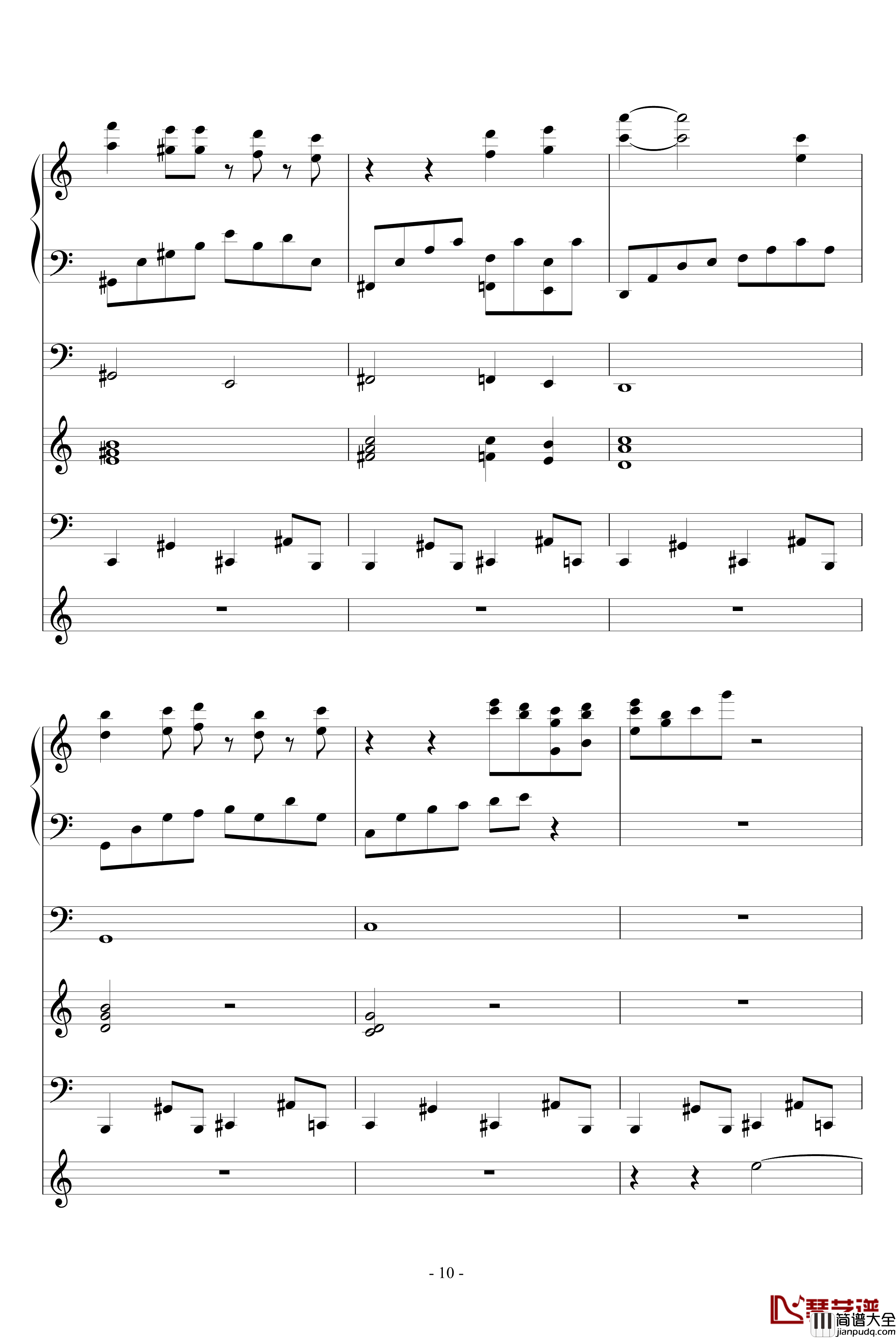 夜城随想钢琴谱_ellocz