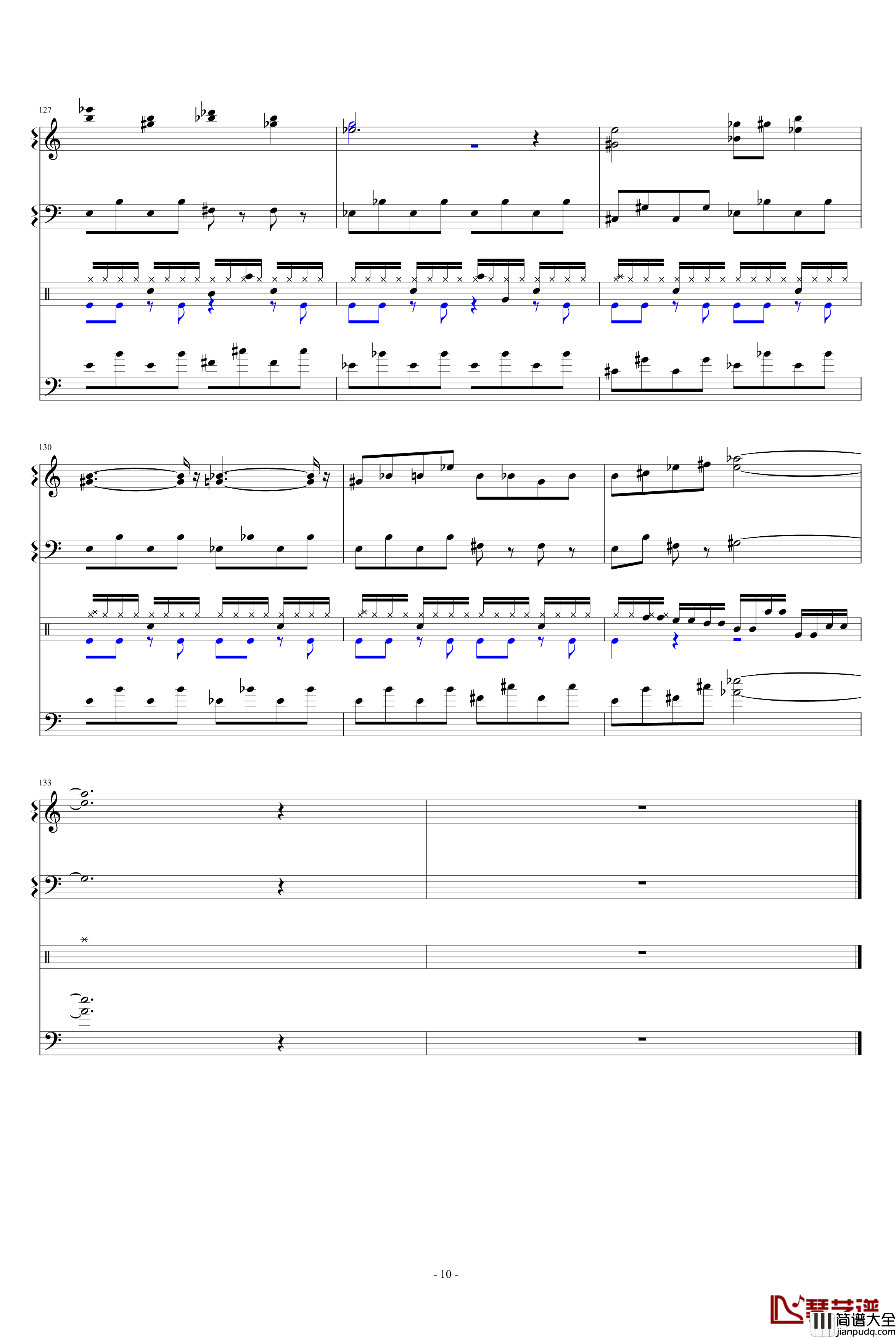 怀念东方之血+飘上月球不死之烟钢琴谱+鼓谱_动漫影视