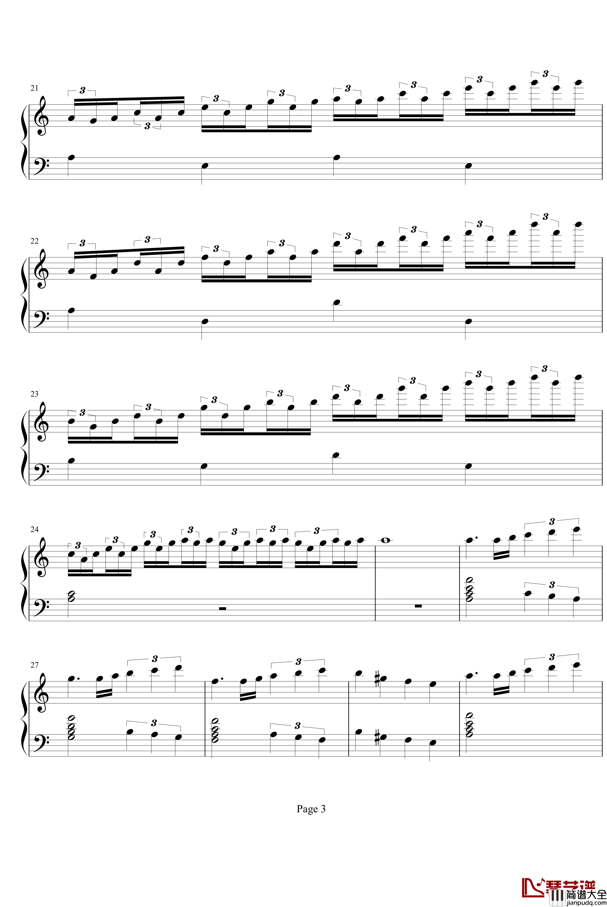 蓝天的翱翔钢琴谱_speedphoenix