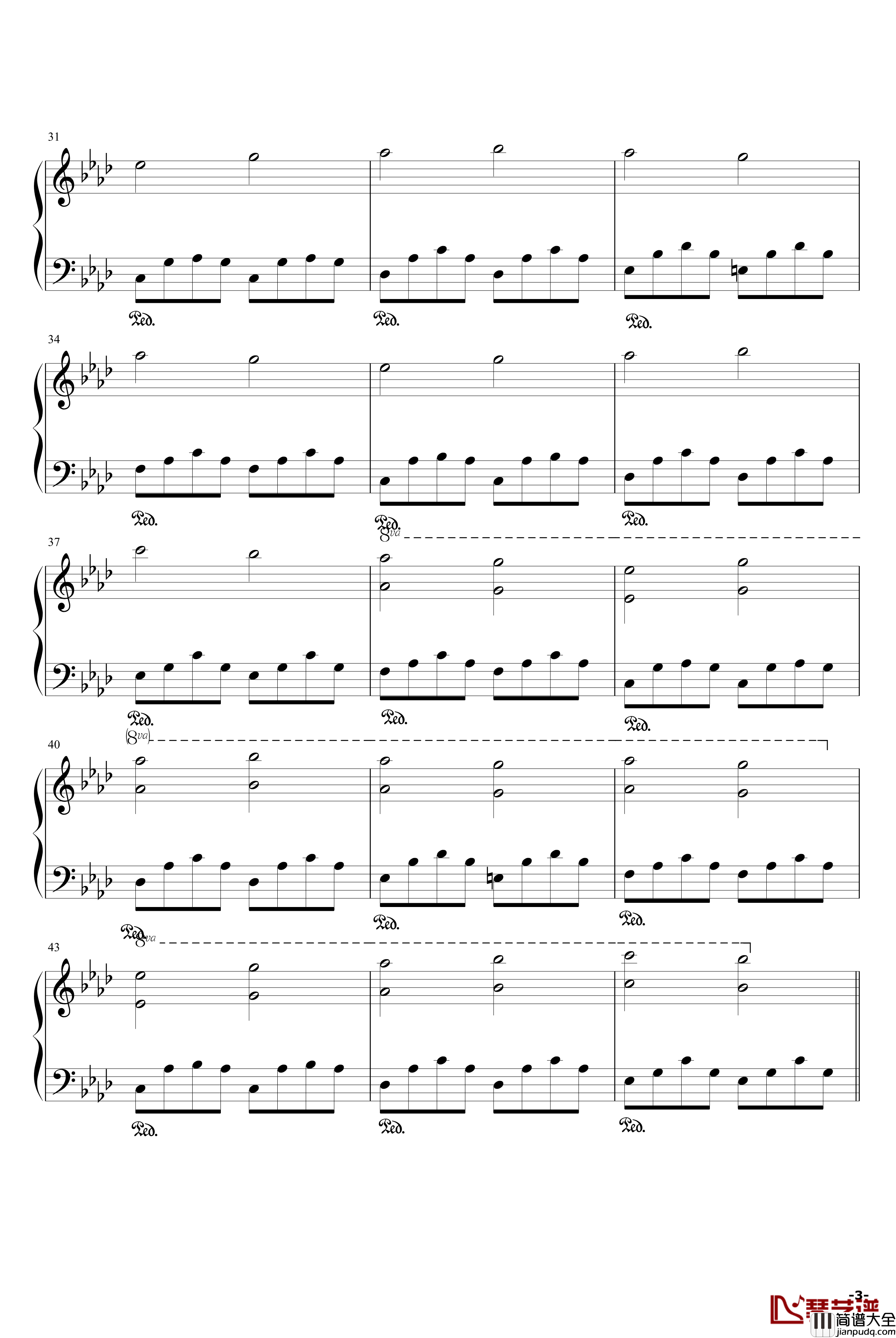 Solitude钢琴谱_Ryuichi_Sakamoto_动漫影视