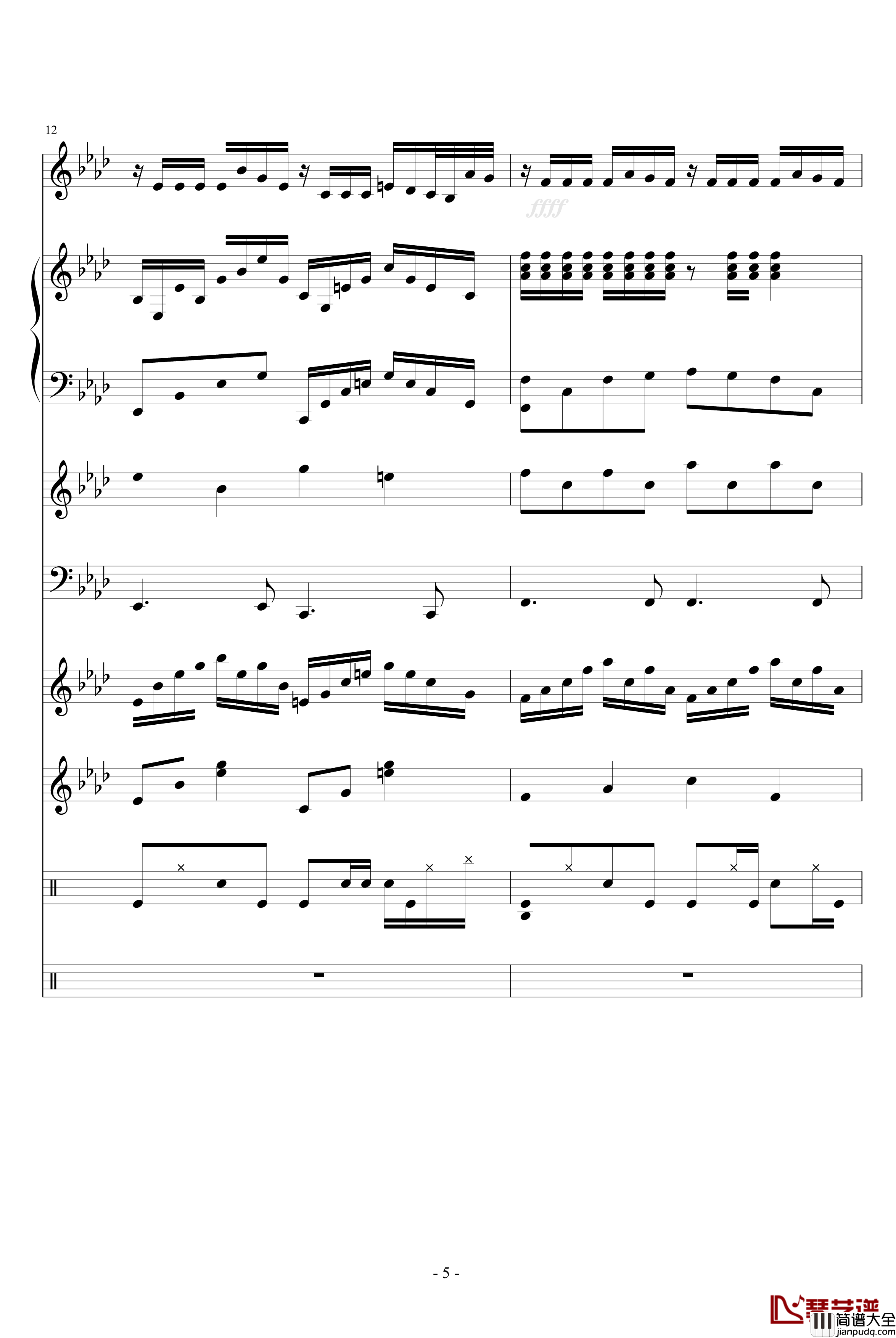 伟大的悲剧钢琴谱_血腥残阳