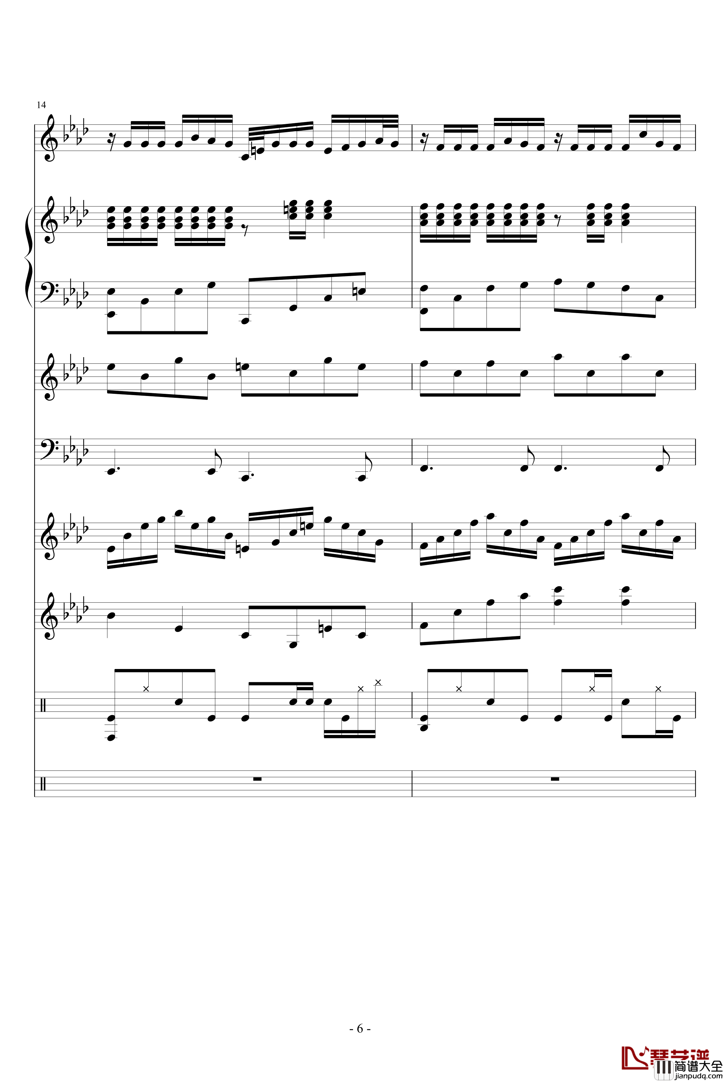 伟大的悲剧钢琴谱_血腥残阳