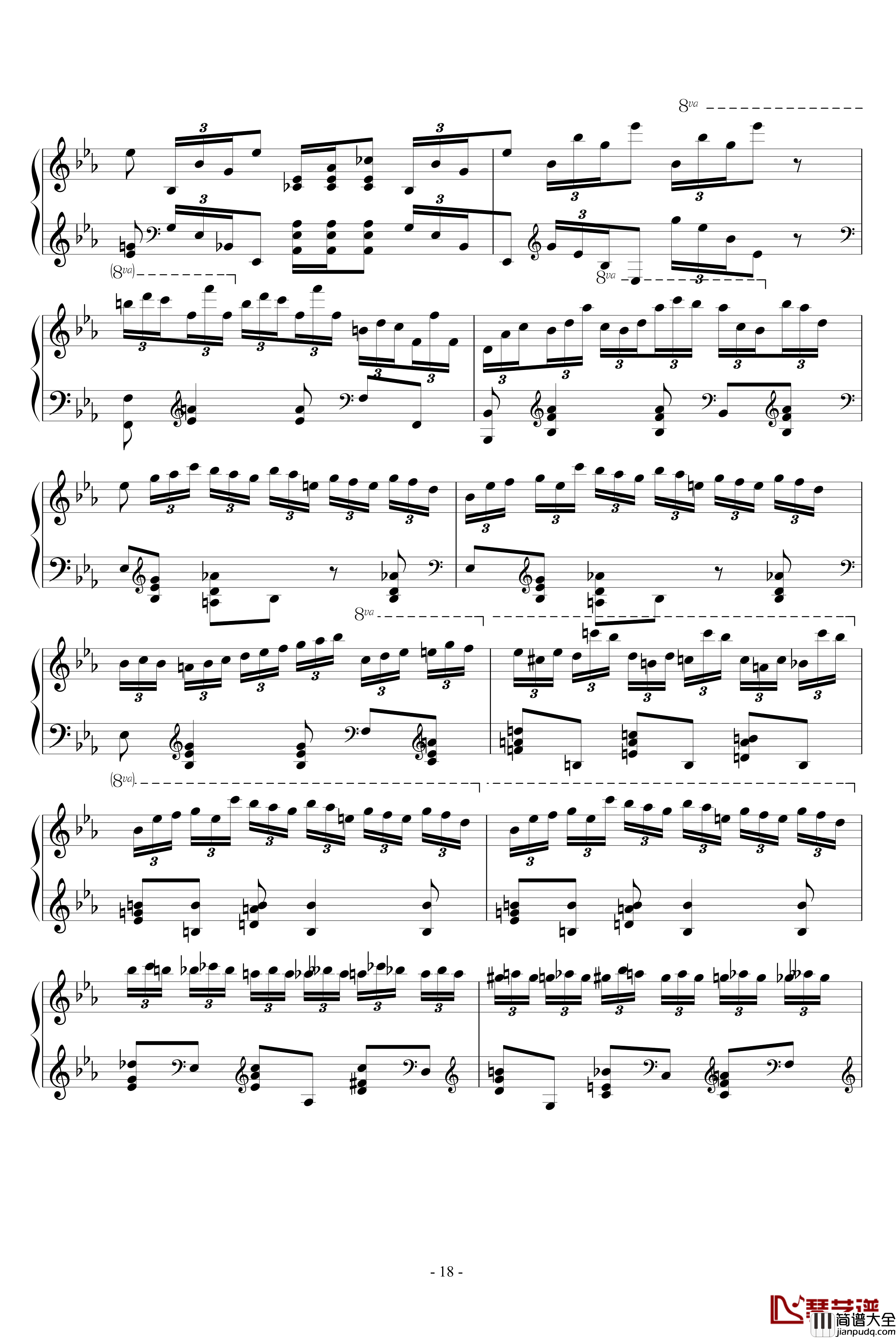 肖邦大波兰舞曲opus22钢琴谱_肖邦_chopin