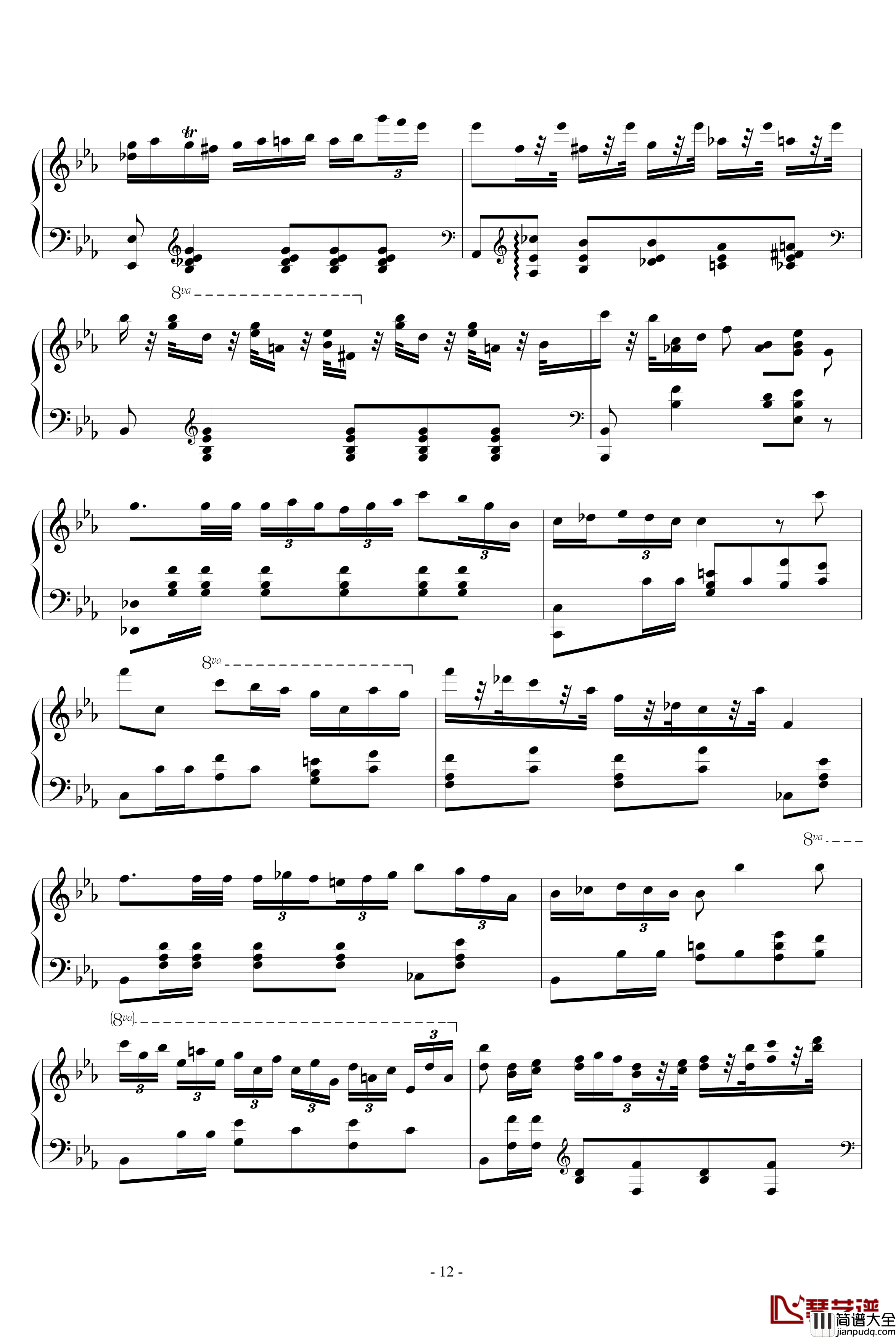 肖邦大波兰舞曲opus22钢琴谱_肖邦_chopin