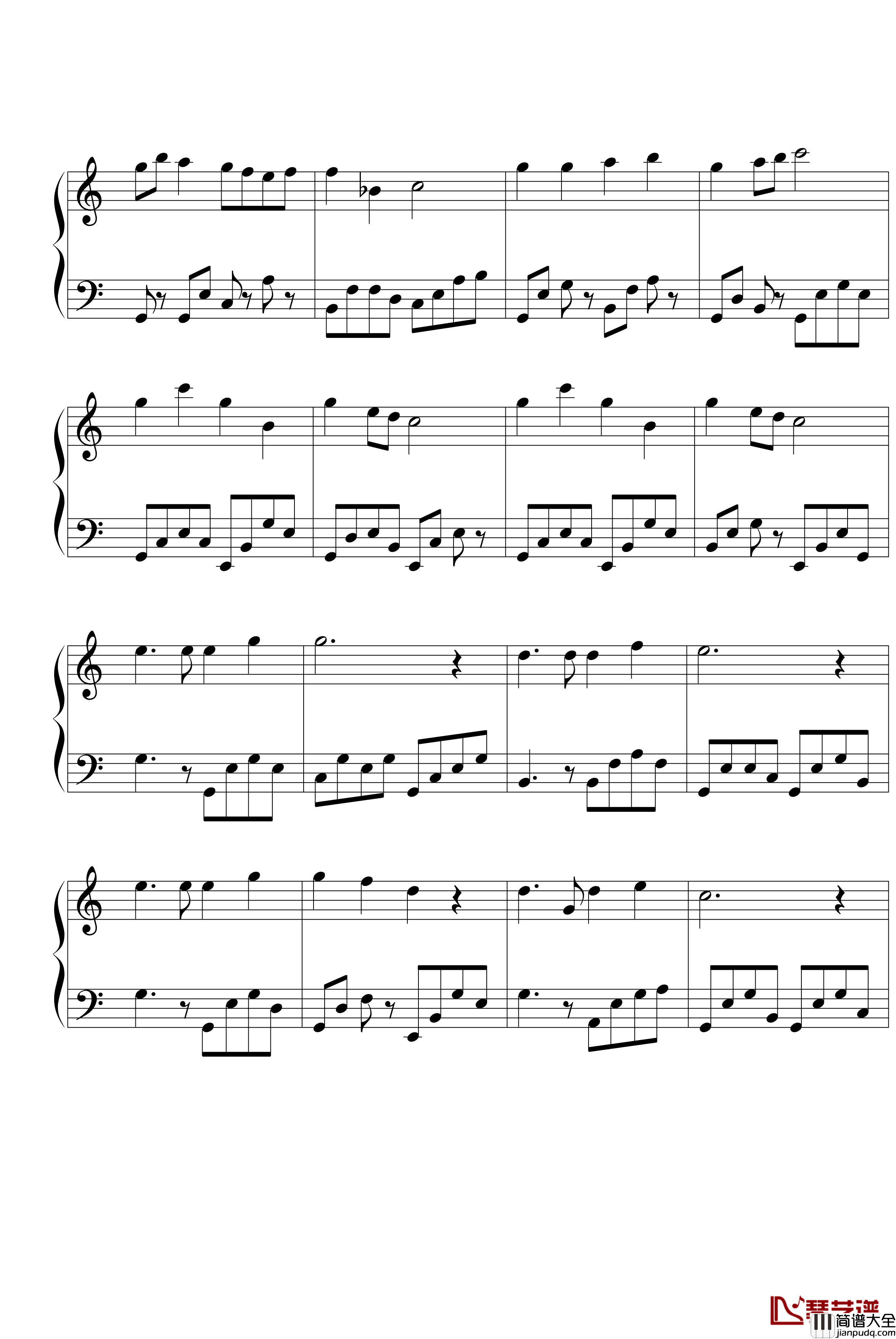 野玫瑰钢琴谱_季城