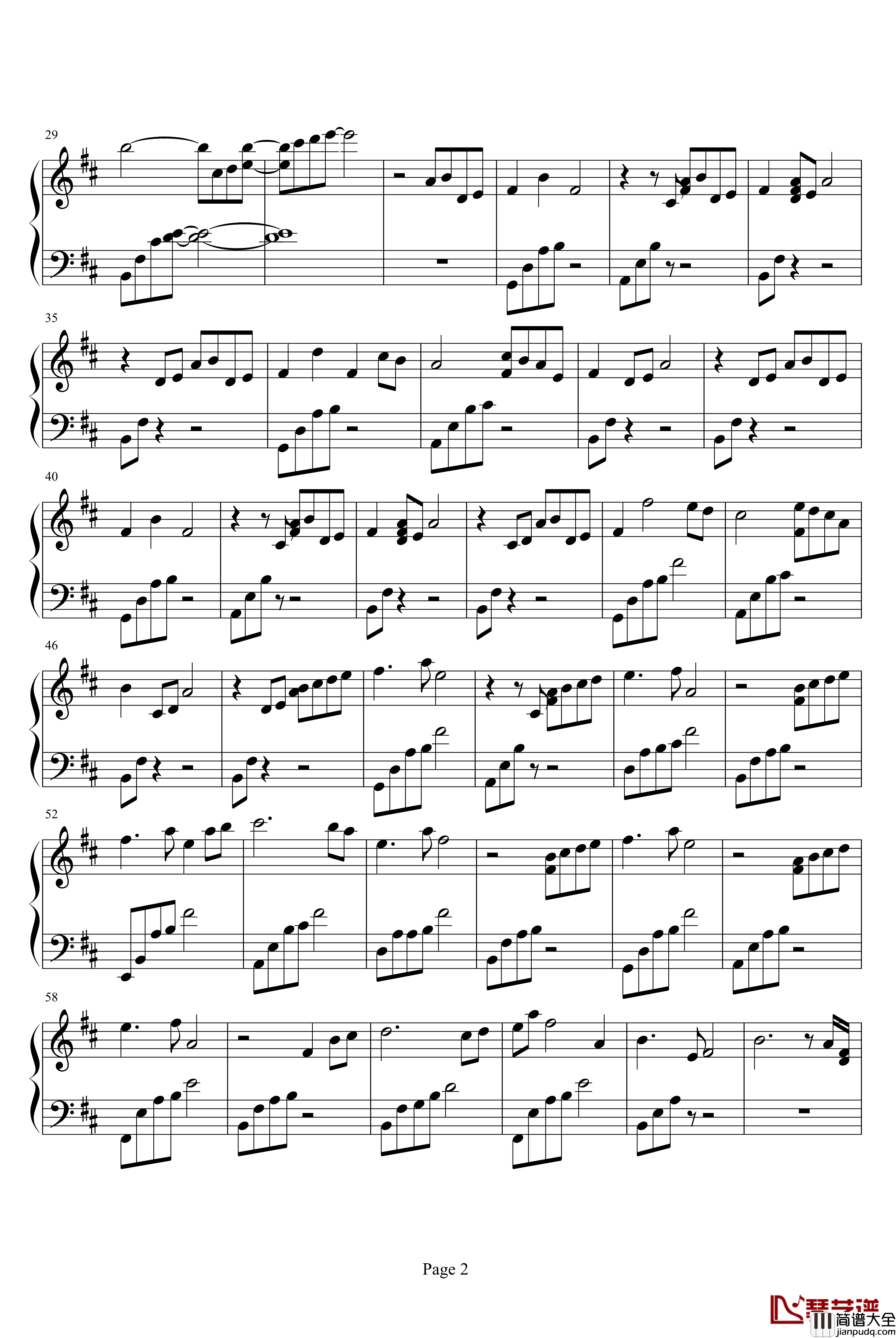 火宵之月钢琴谱_动漫影视