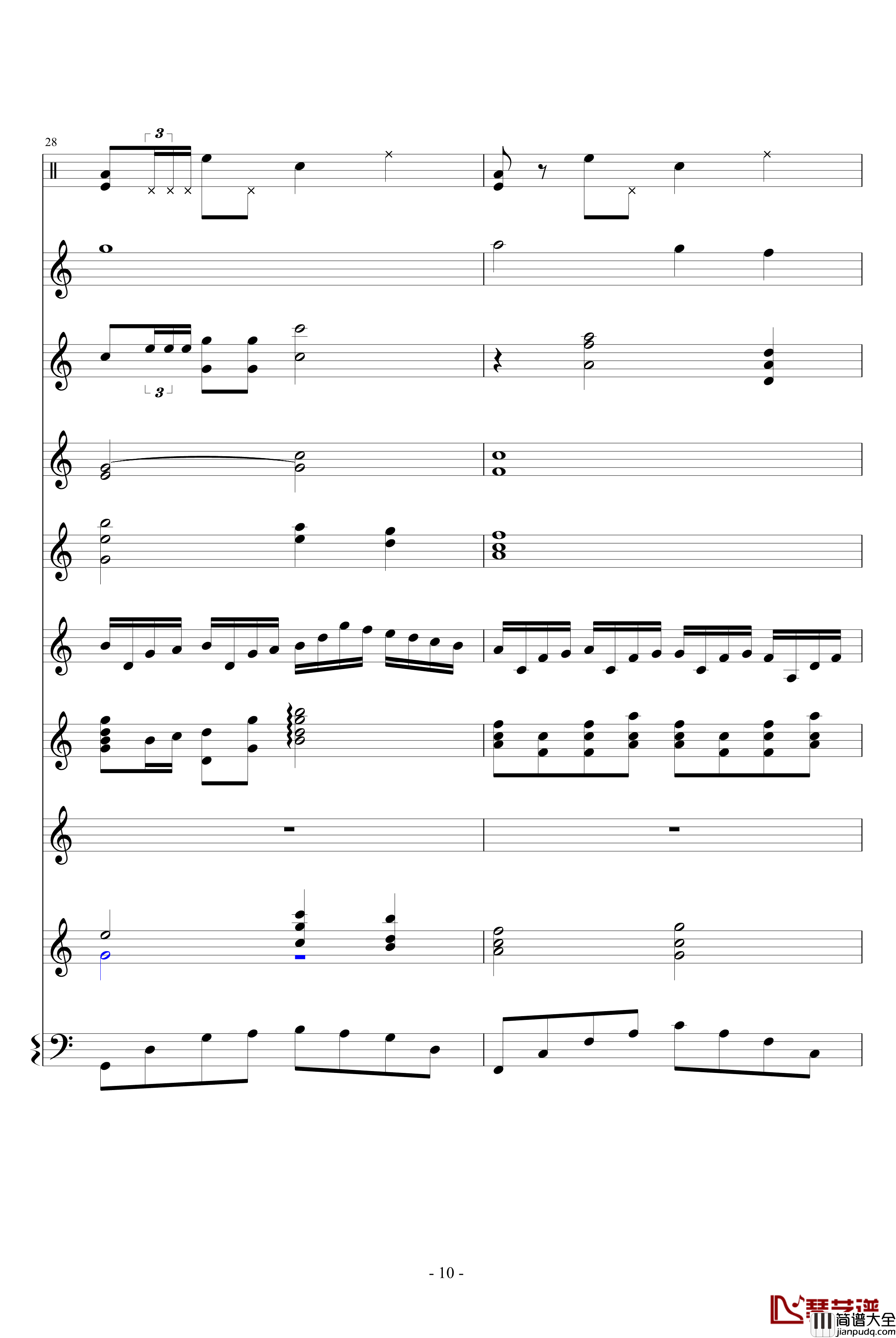 神佑天地钢琴谱_佐児聼樂