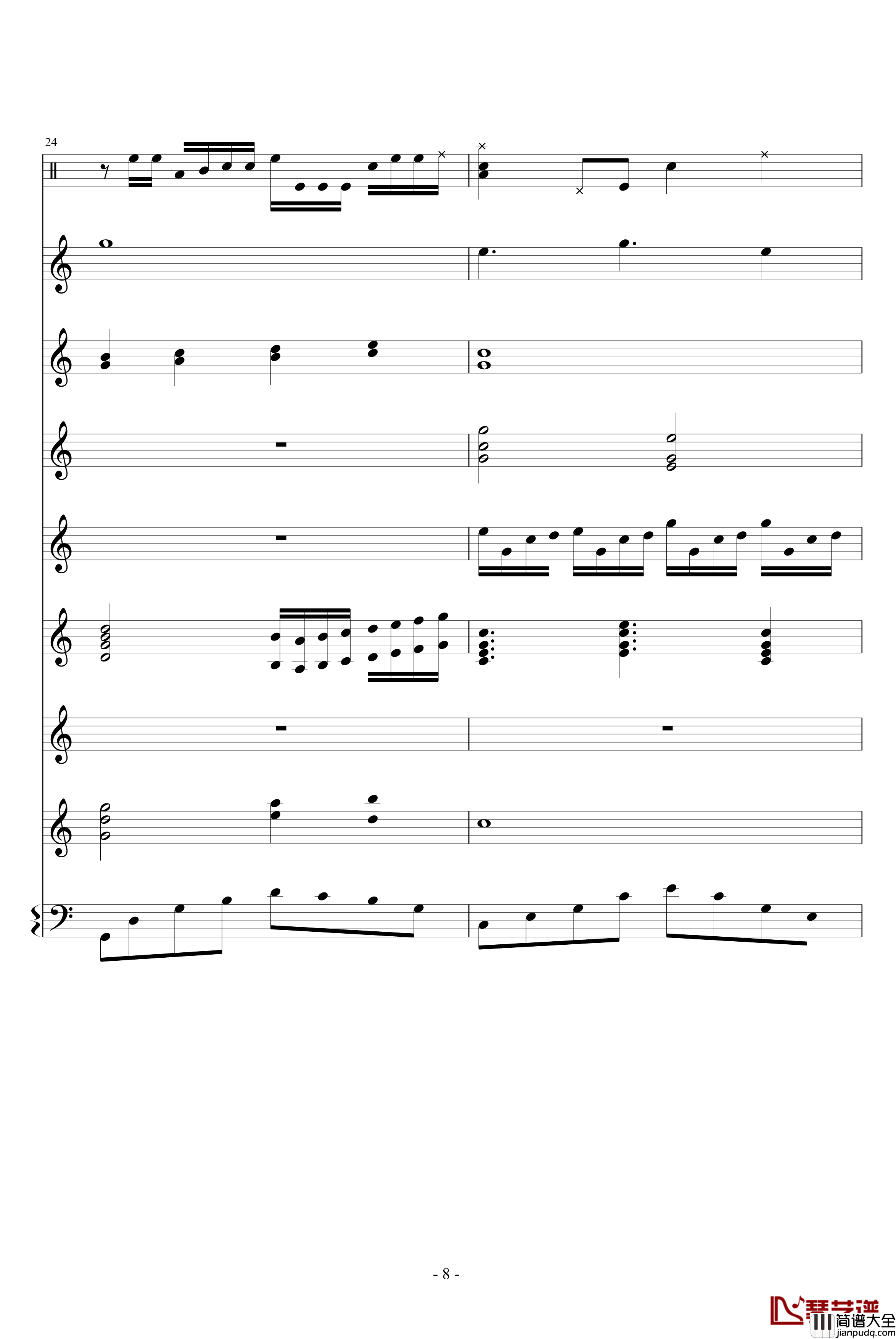 神佑天地钢琴谱_佐児聼樂