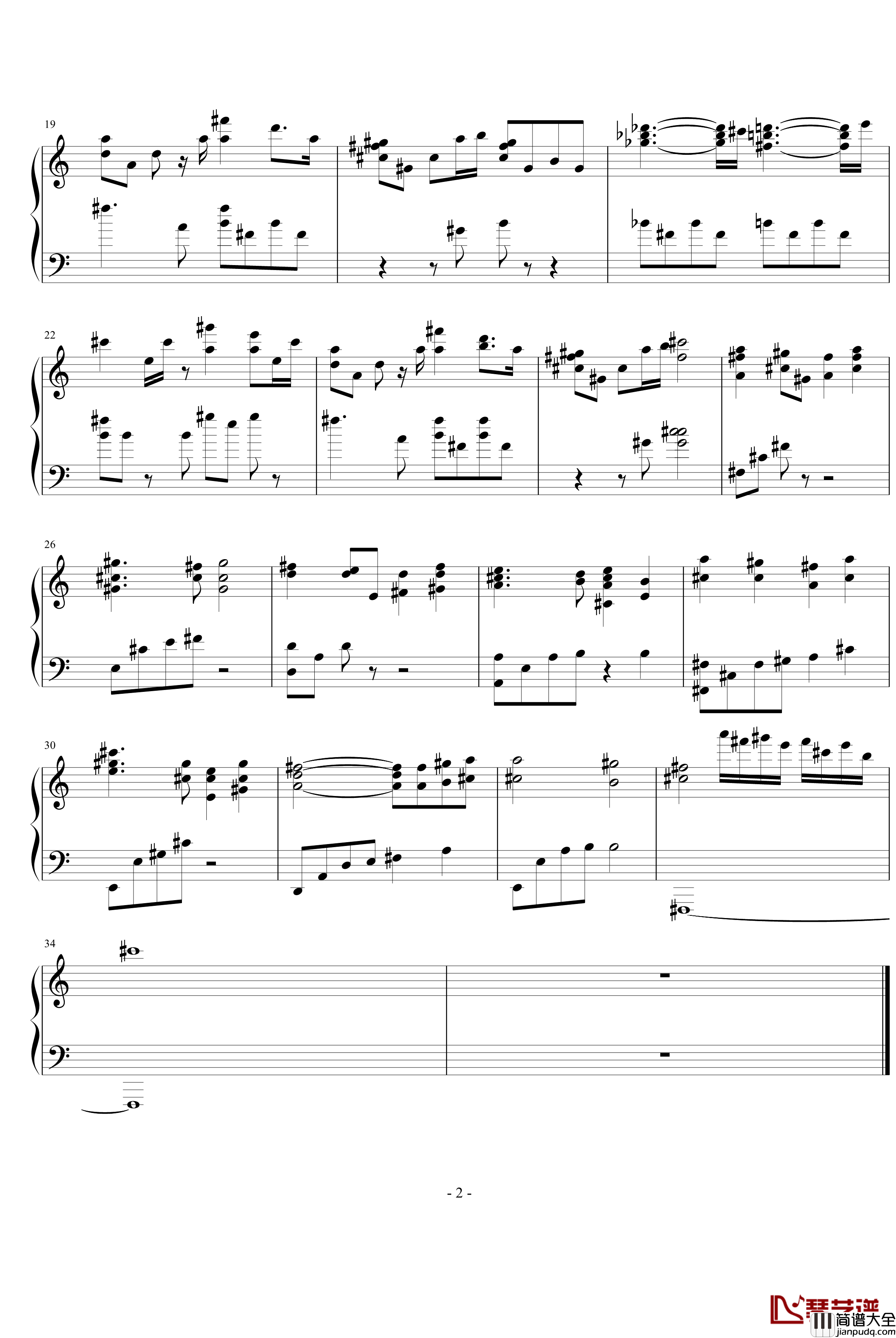 cry_pai钢琴谱n_游戏_鬼泣