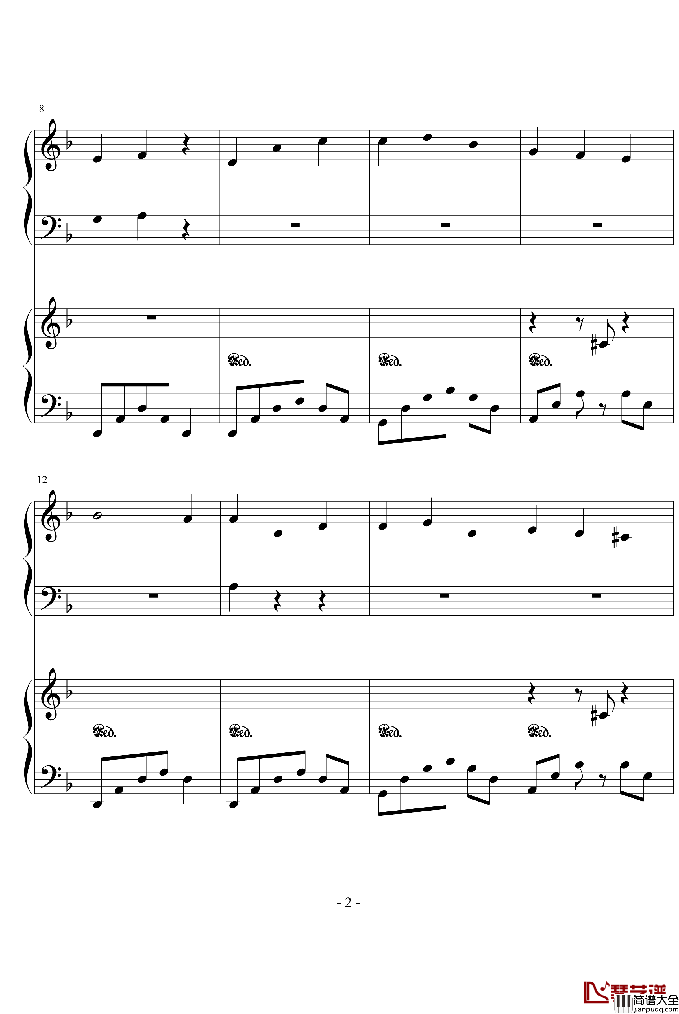 Trauer钢琴谱_动漫影视_冤罪