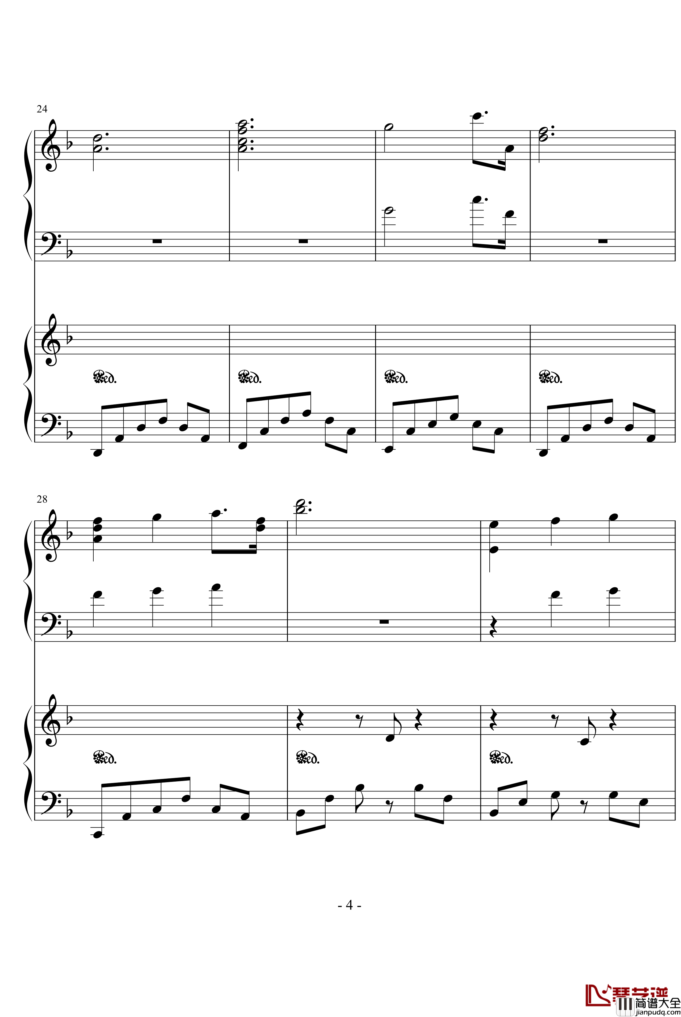 Trauer钢琴谱_动漫影视_冤罪