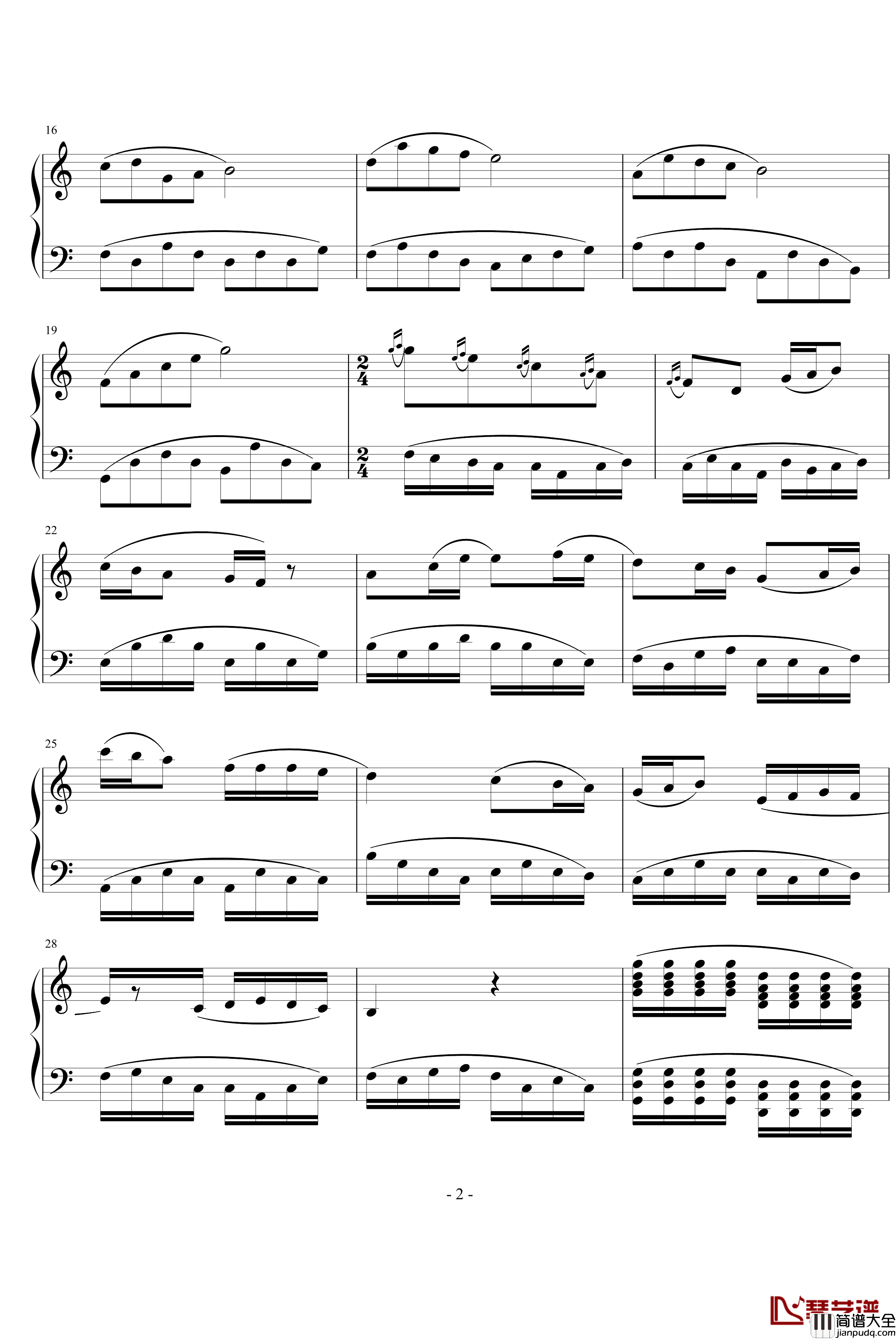 Recollection钢琴谱_米俊乐