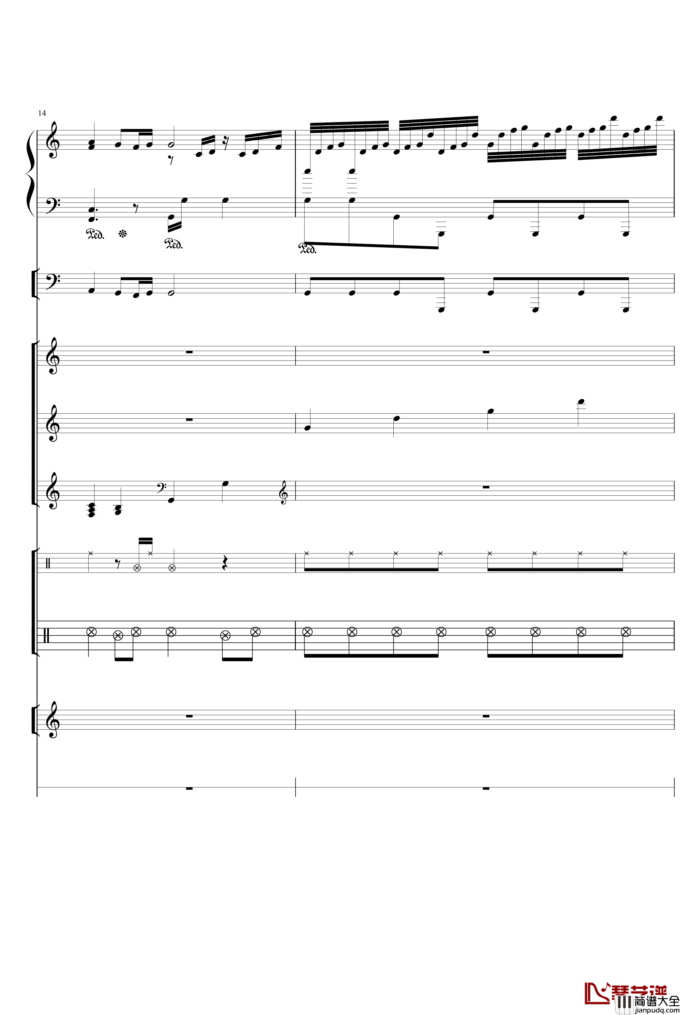 水边的阿狄丽娜钢琴谱_塞内维尔