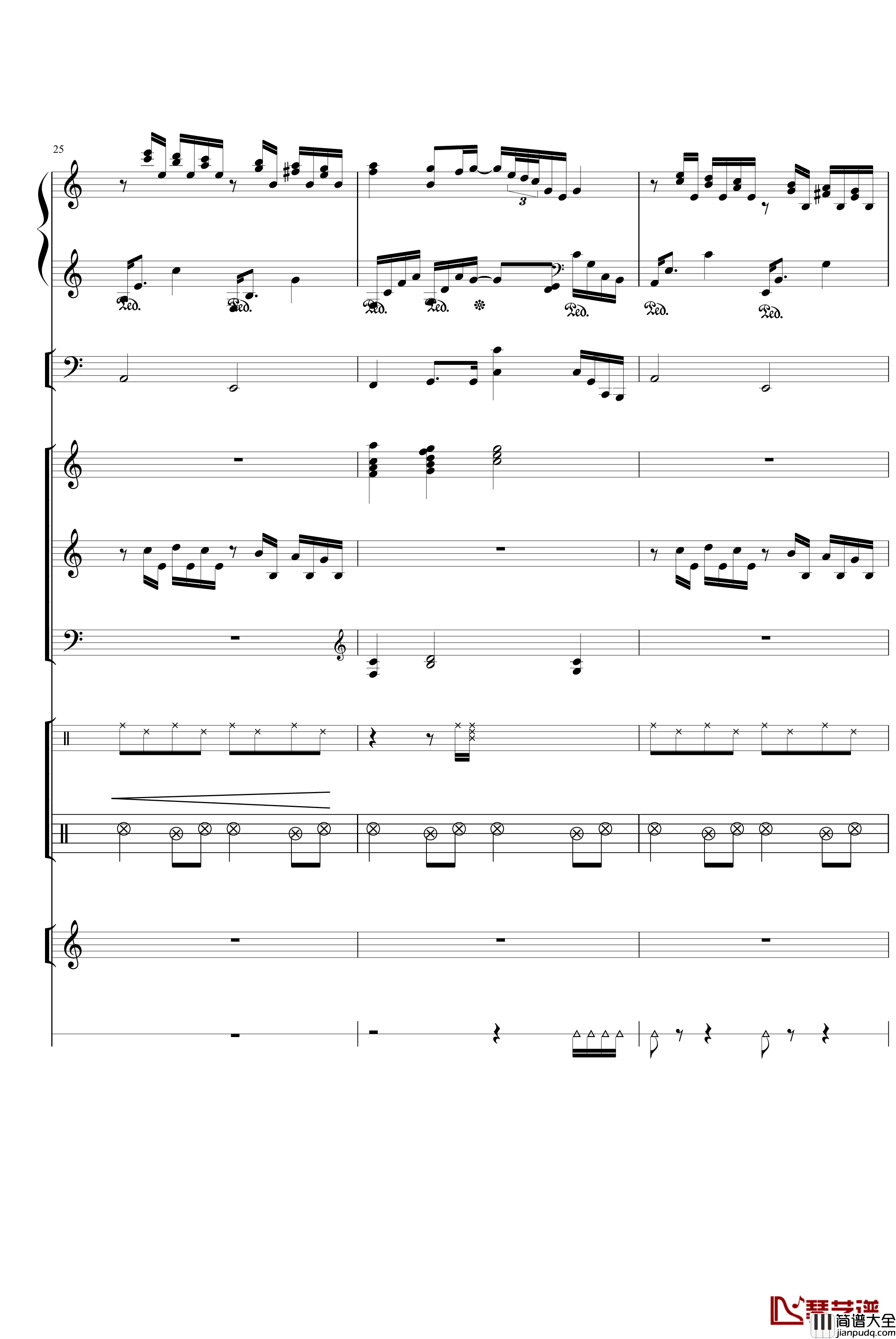 水边的阿狄丽娜钢琴谱_塞内维尔