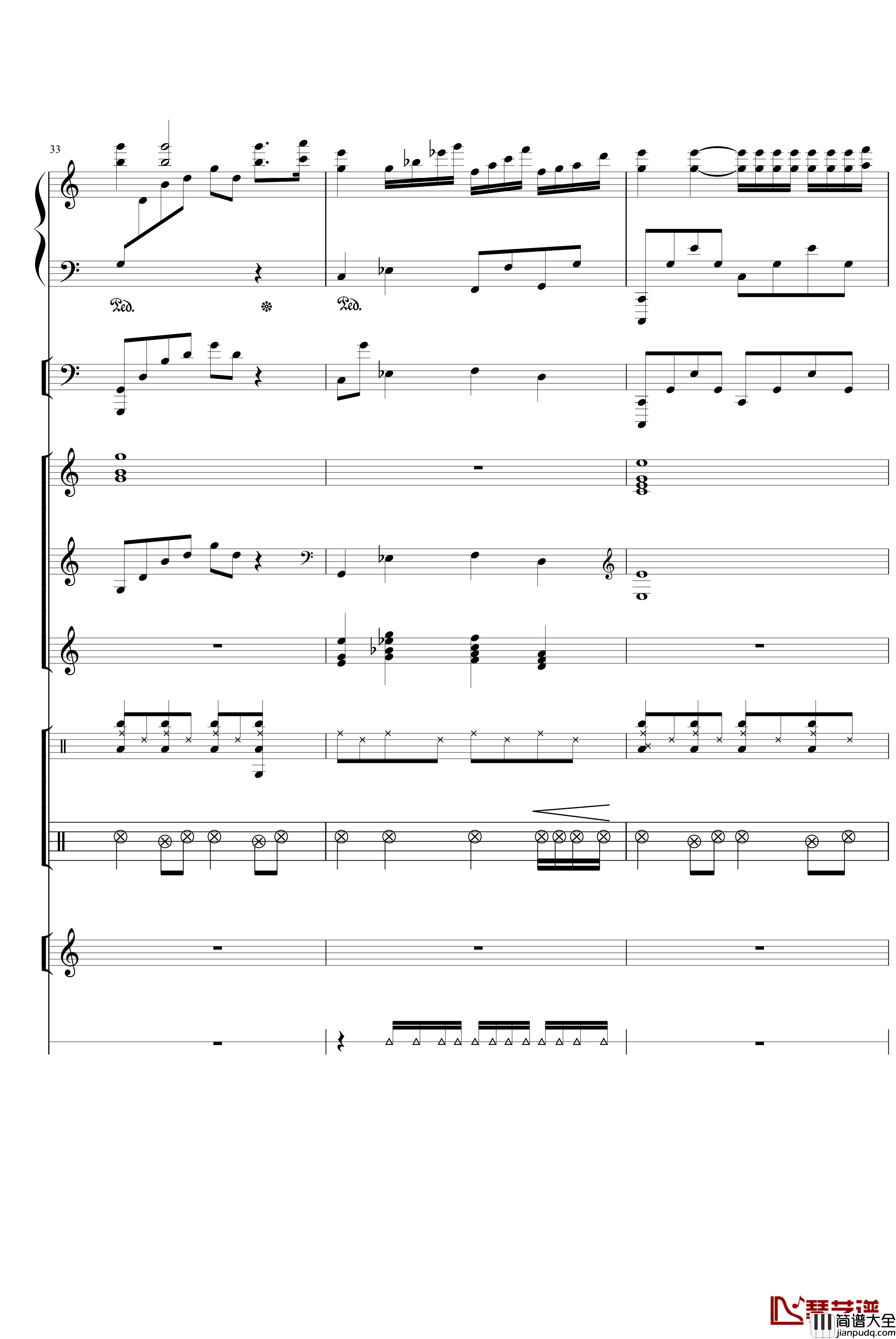 水边的阿狄丽娜钢琴谱_塞内维尔