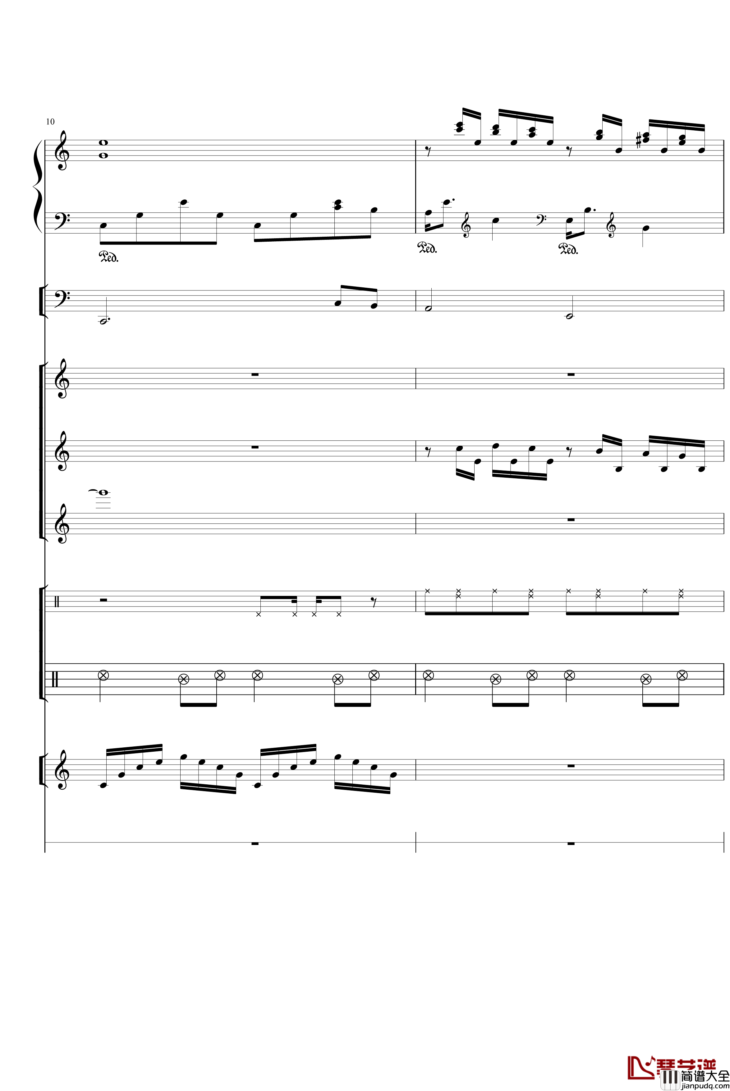 水边的阿狄丽娜钢琴谱_塞内维尔