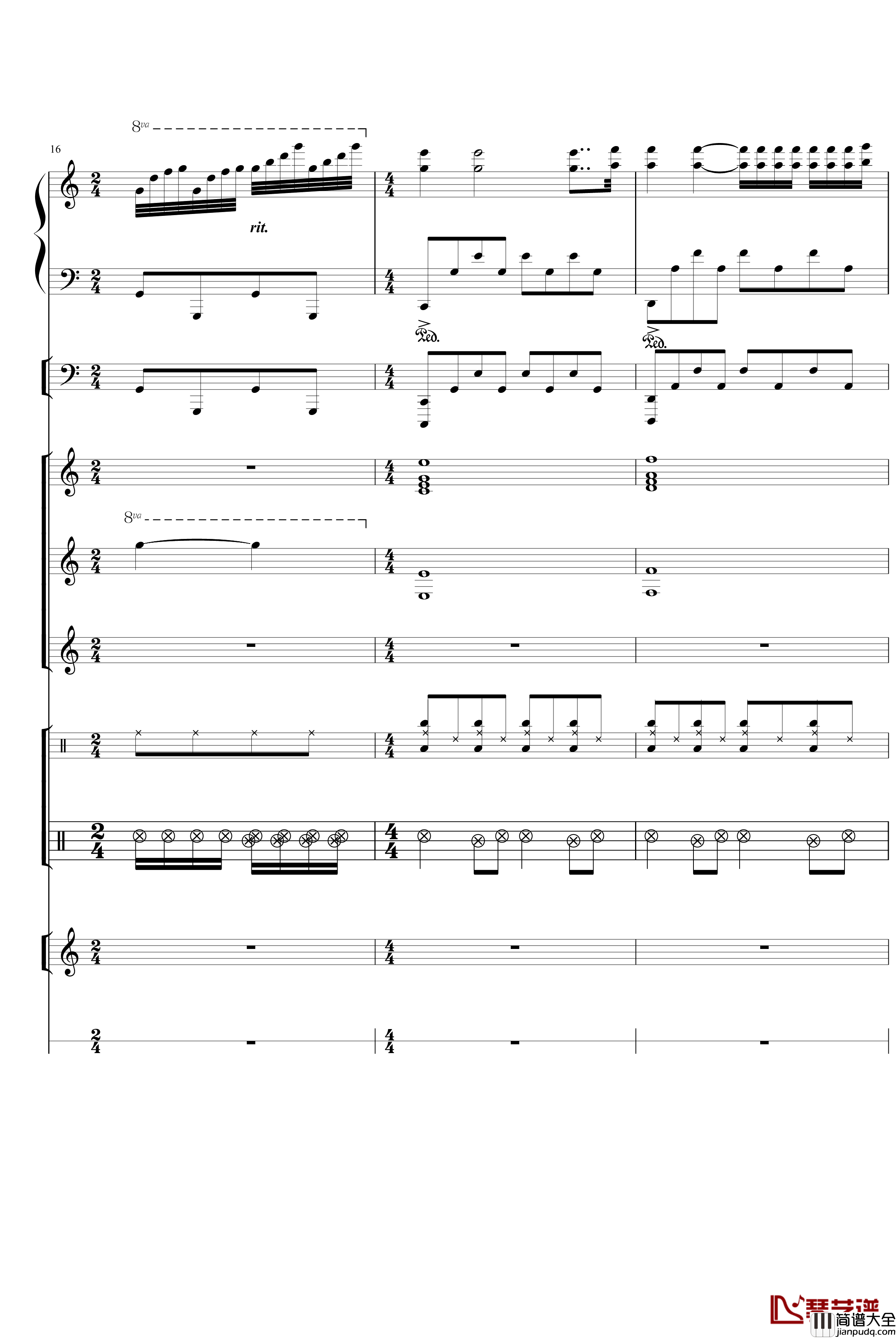 水边的阿狄丽娜钢琴谱_塞内维尔