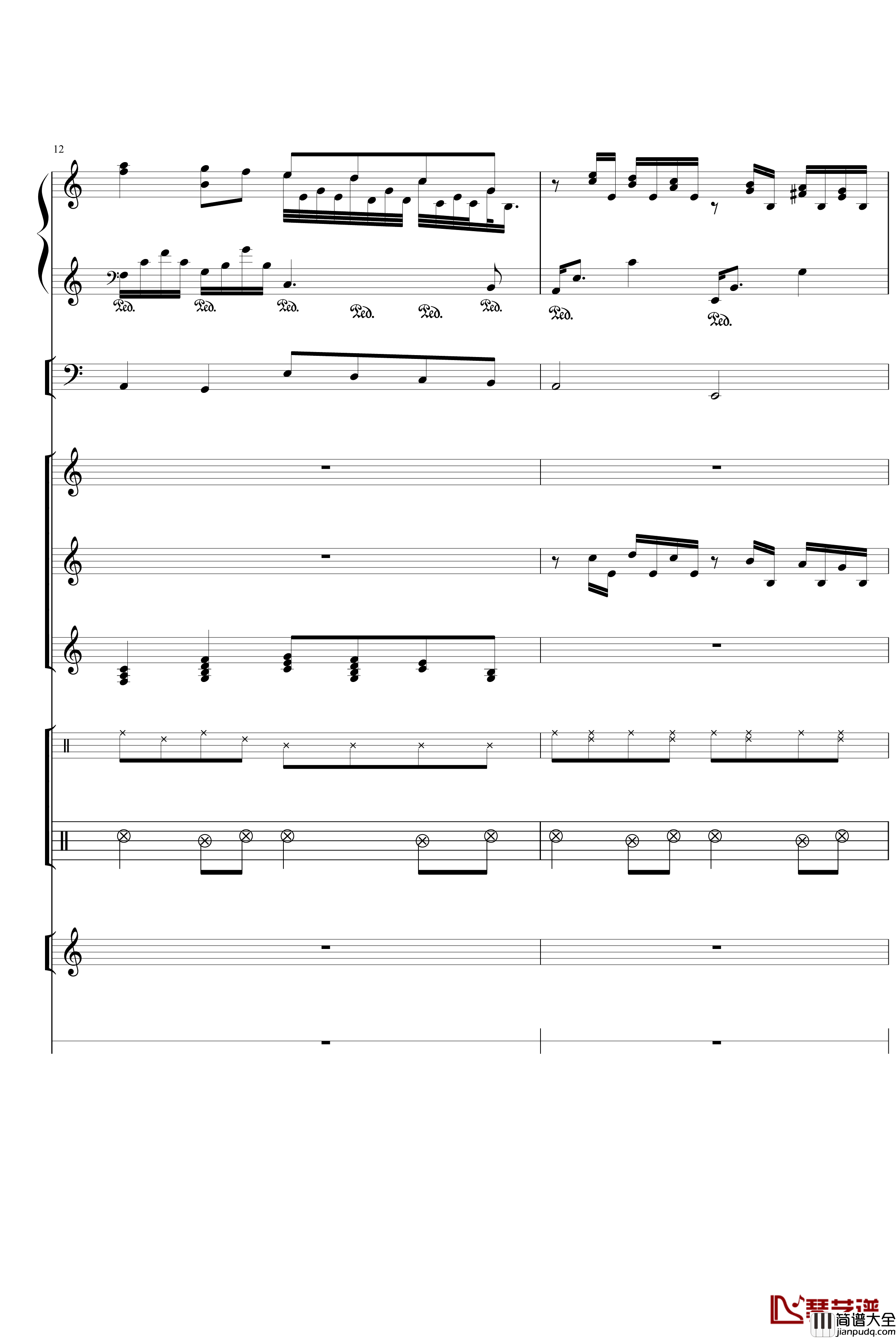 水边的阿狄丽娜钢琴谱_塞内维尔