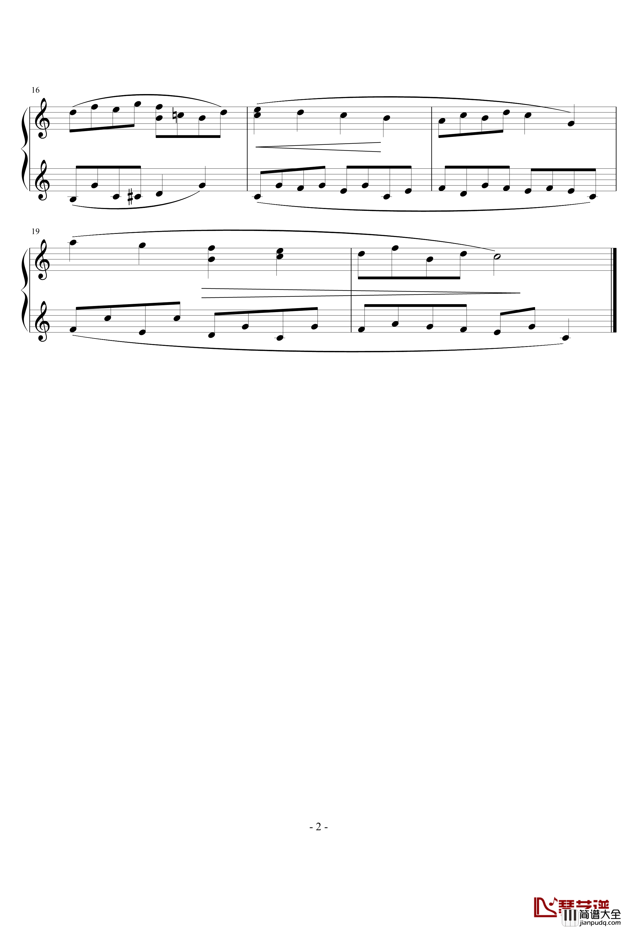 旋律钢琴谱_舒曼