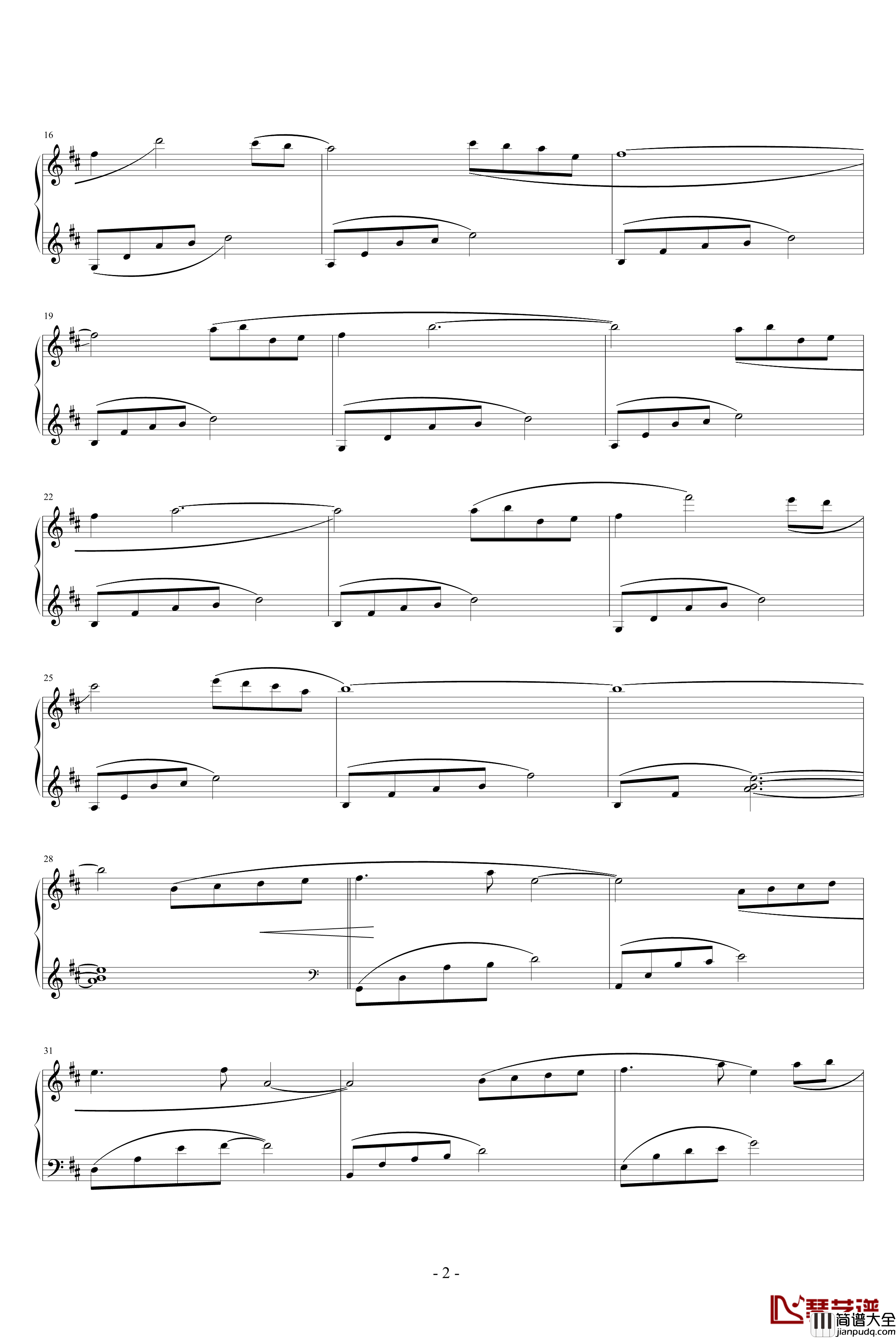 火宵之月钢琴谱_简单版_动漫影视