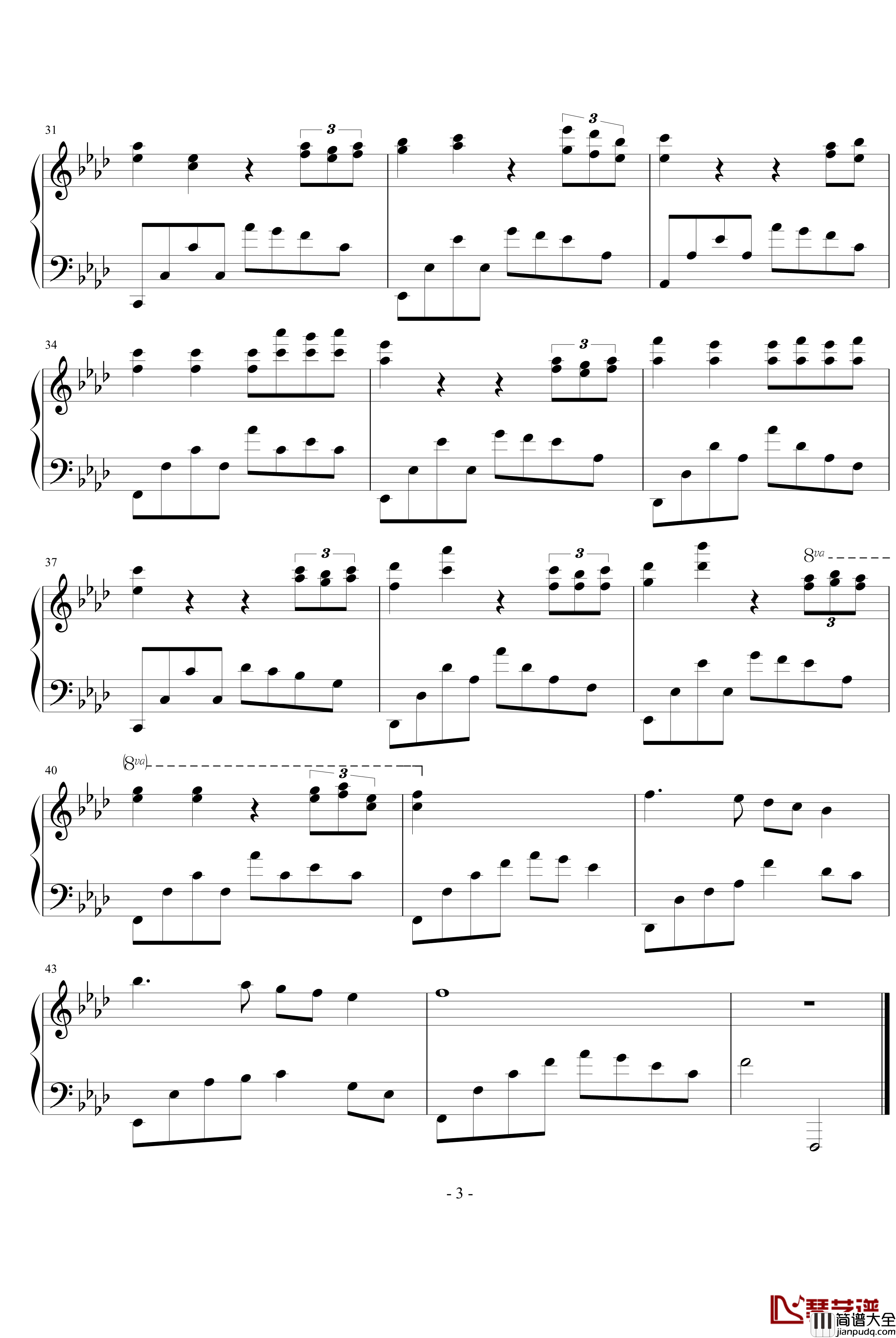 夏夜之诗钢琴谱_Jean