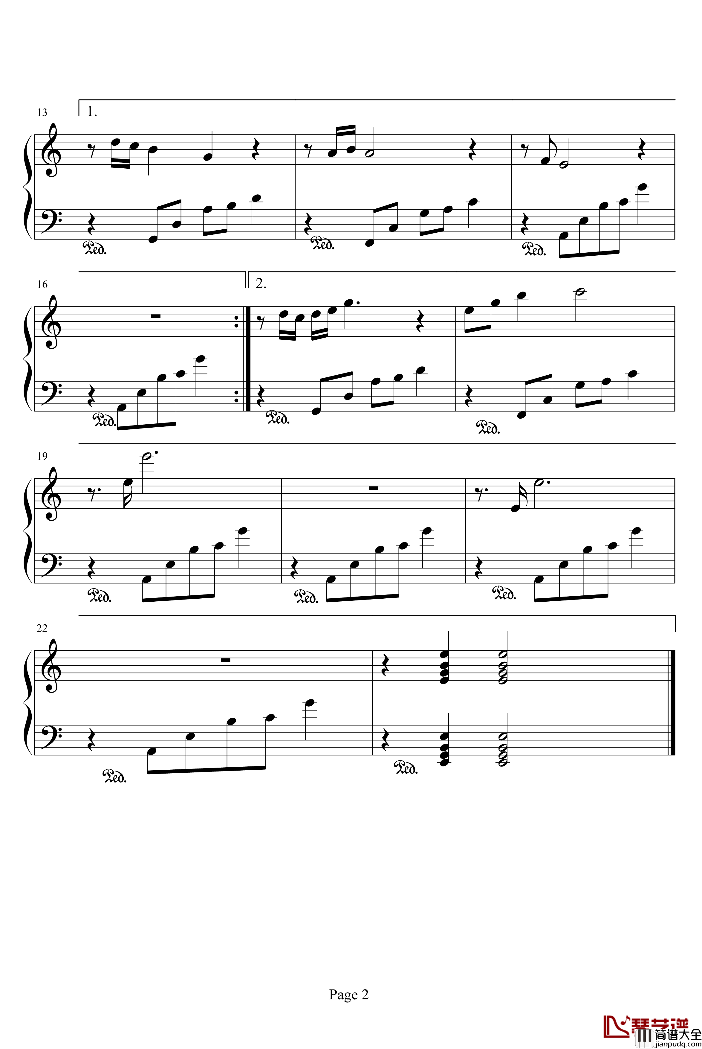 退冶屋珊瑚钢琴谱_犬夜叉