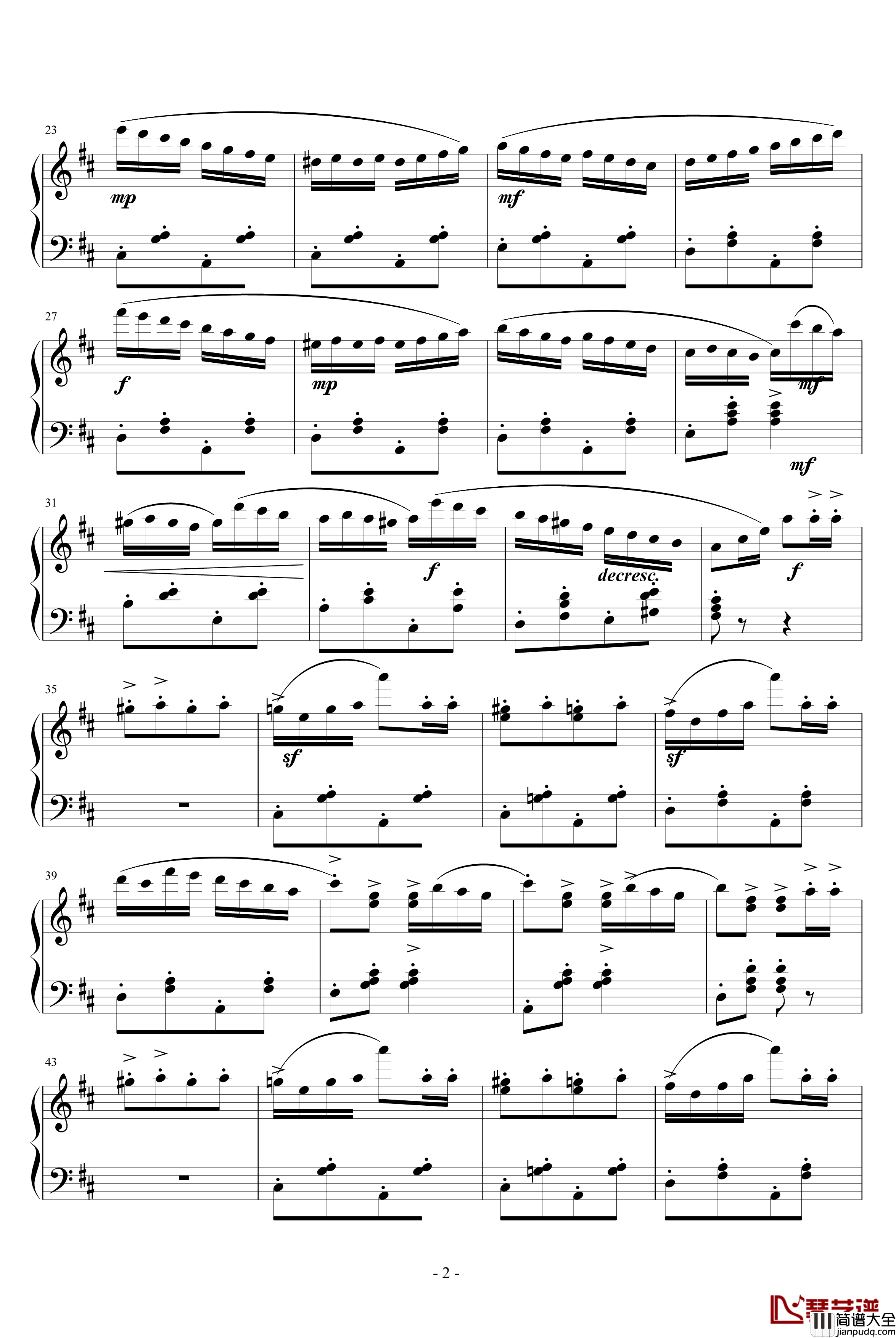 意大利波尔卡钢琴谱_拉赫马尼若夫