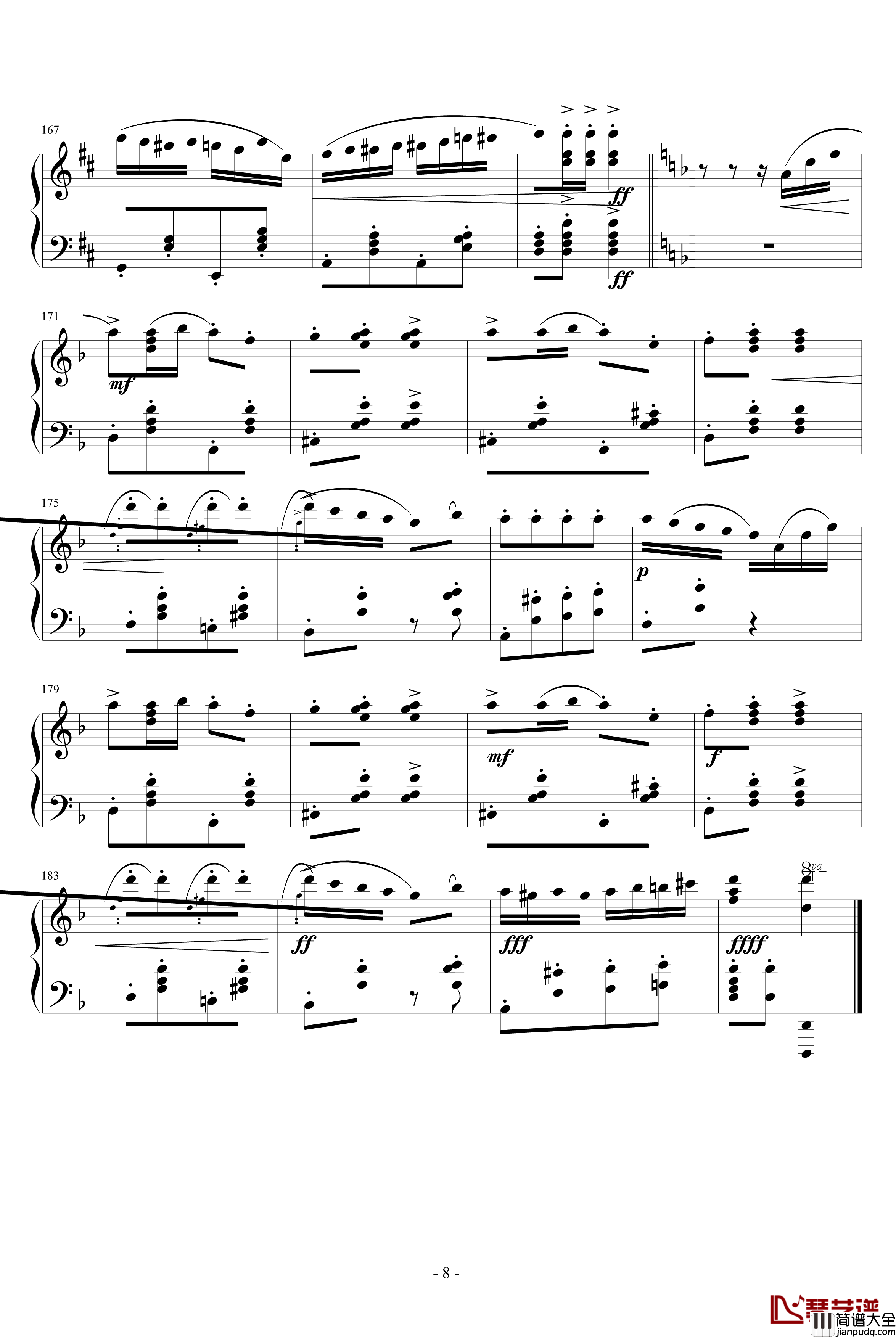 意大利波尔卡钢琴谱_拉赫马尼若夫