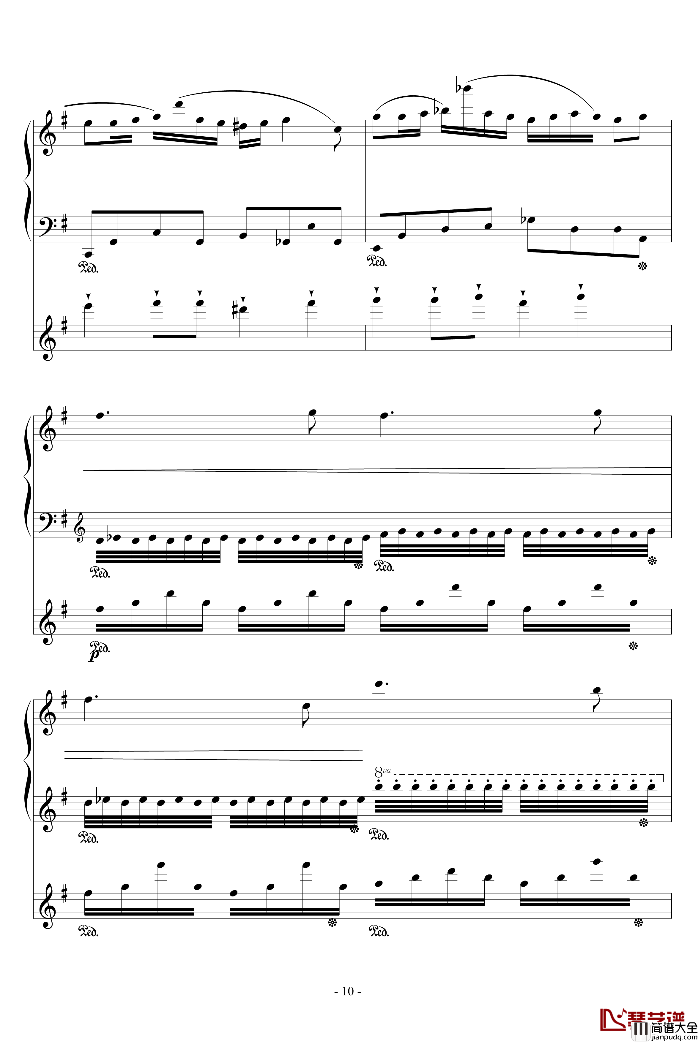 流星小幻想曲钢琴谱_修改_升c小调