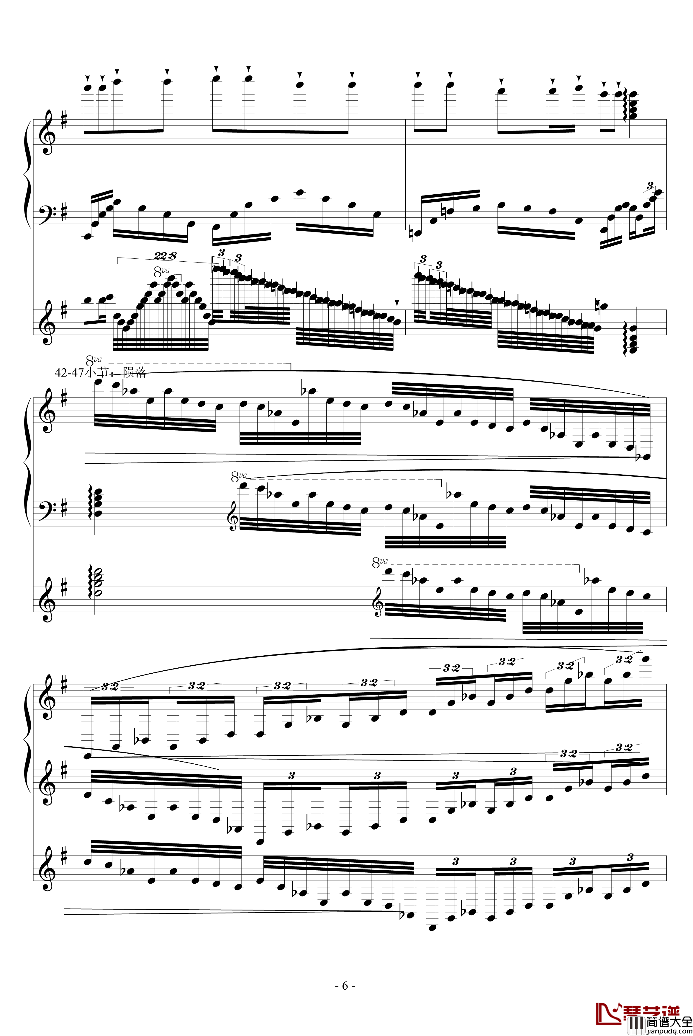 流星小幻想曲钢琴谱_修改_升c小调