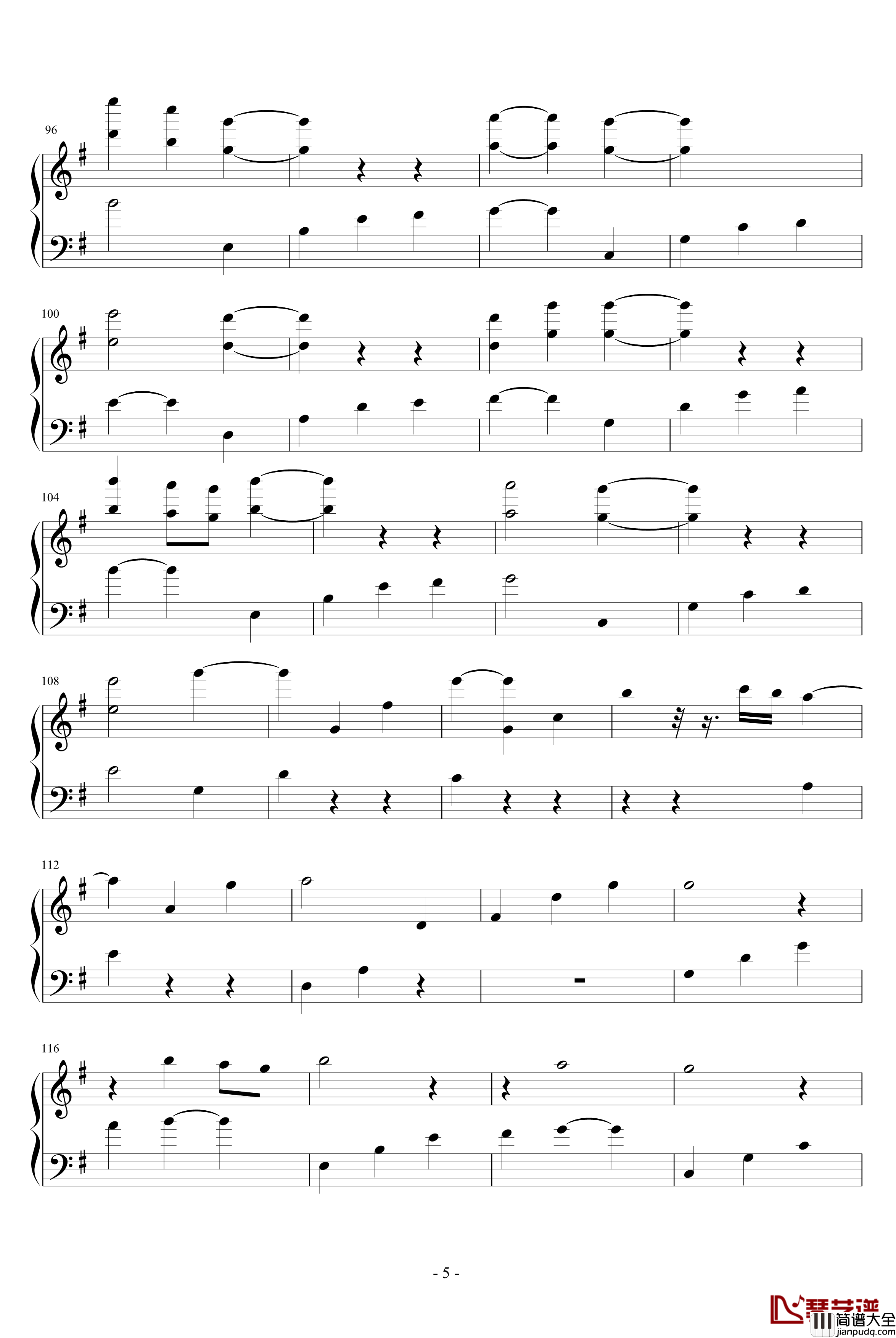 奇异恩典钢琴谱_邂逅版_世界名曲