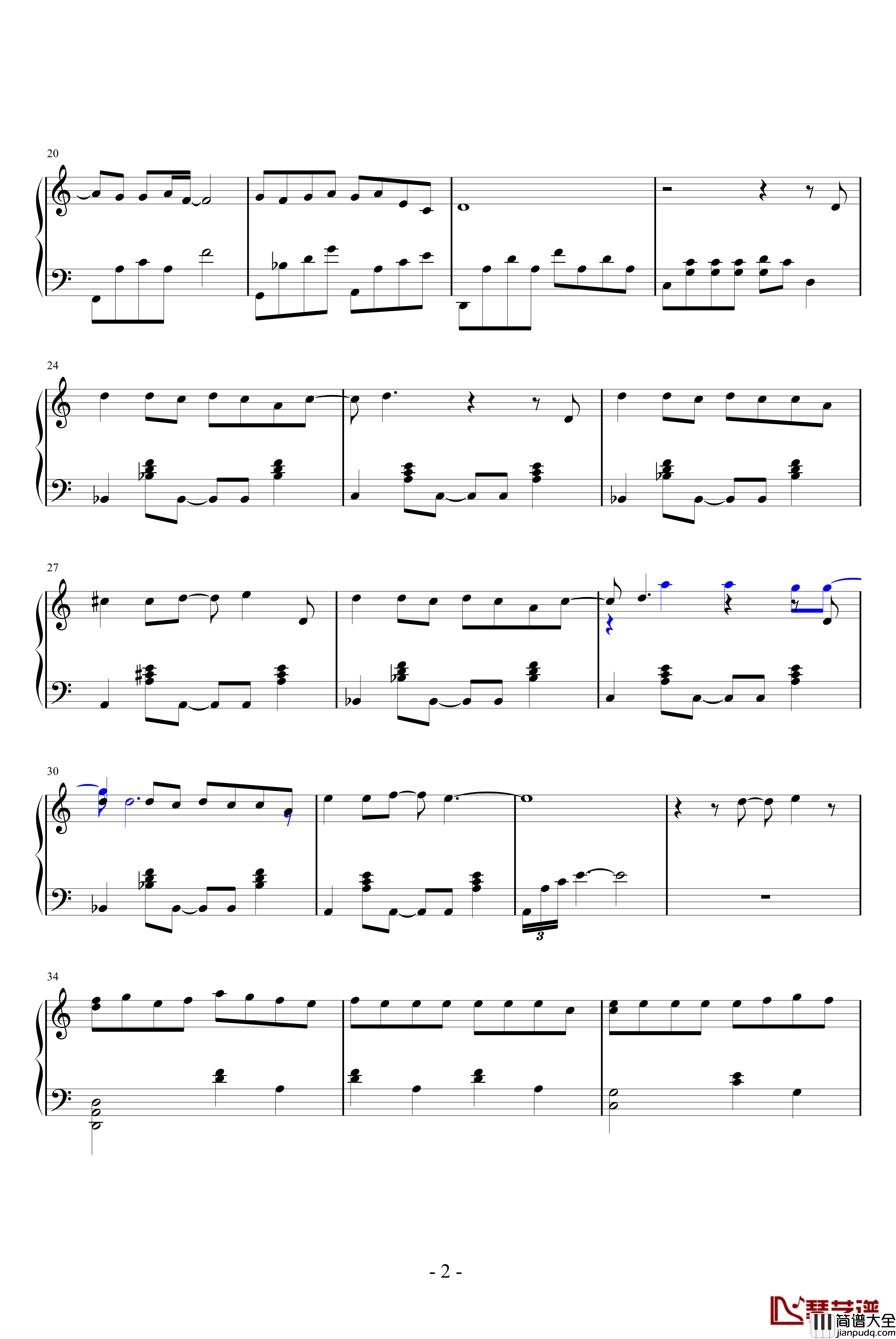 火柴天堂钢琴谱_钢琴演奏谱_熊天平