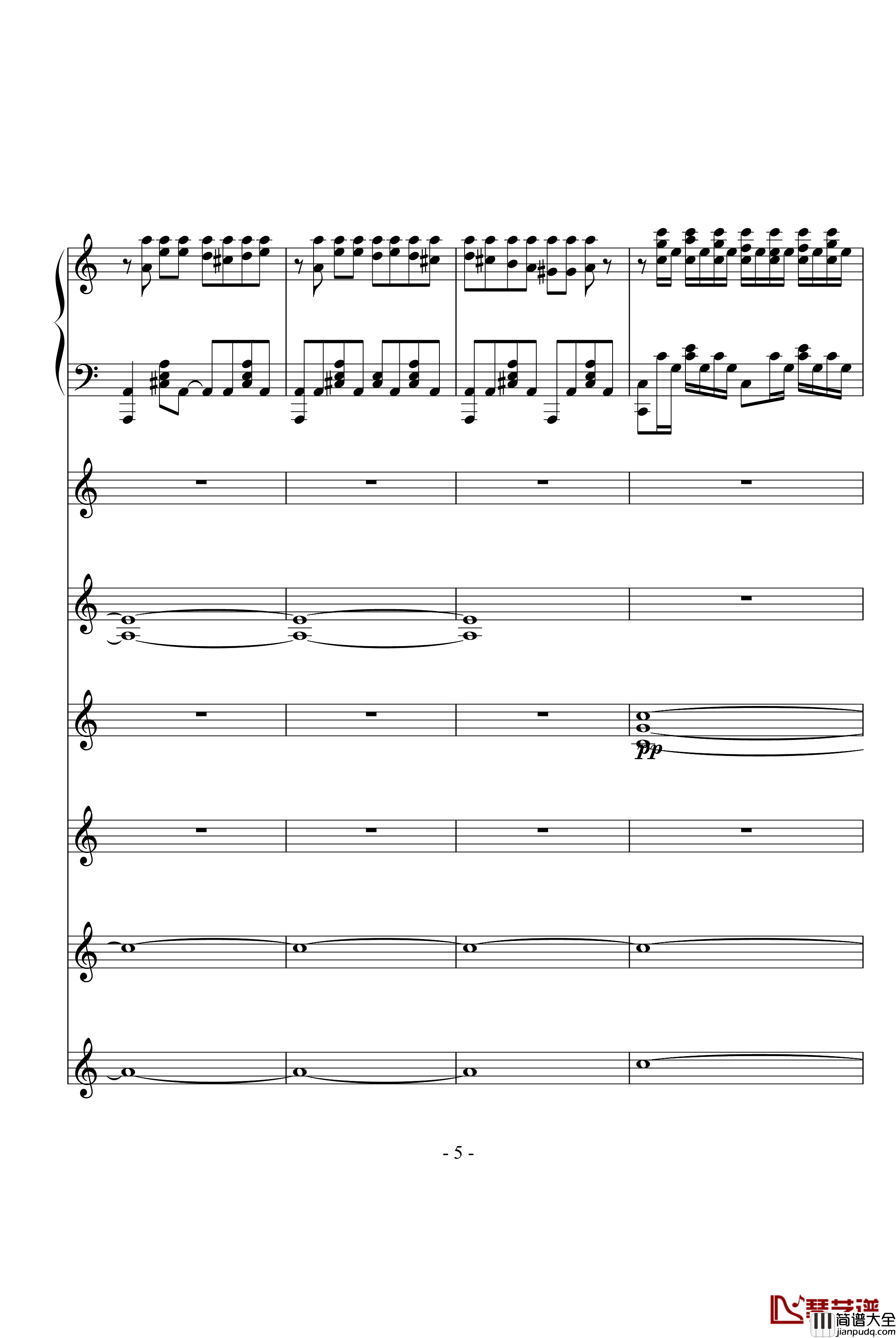 飙车进行曲钢琴谱_DB