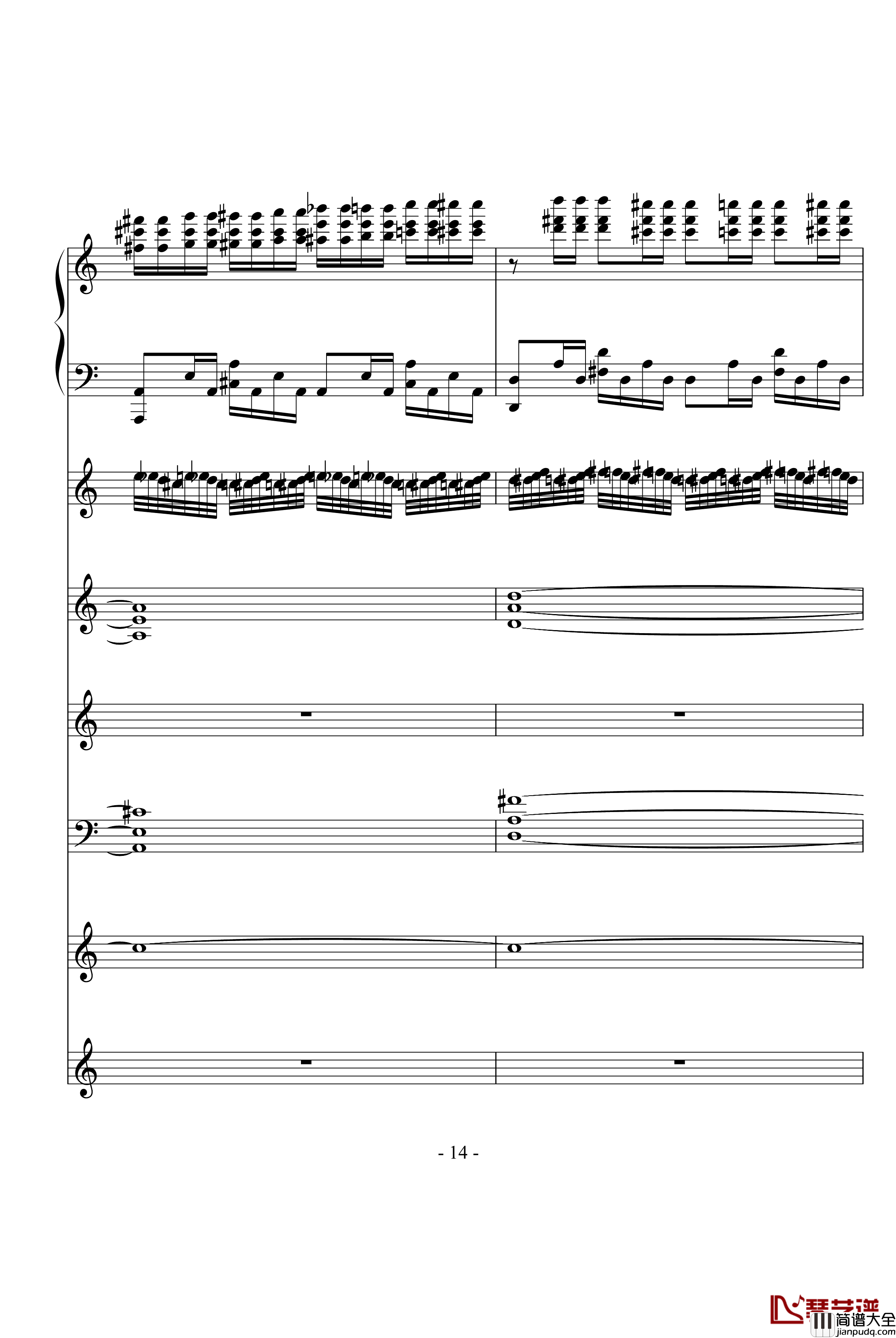 飙车进行曲钢琴谱_DB