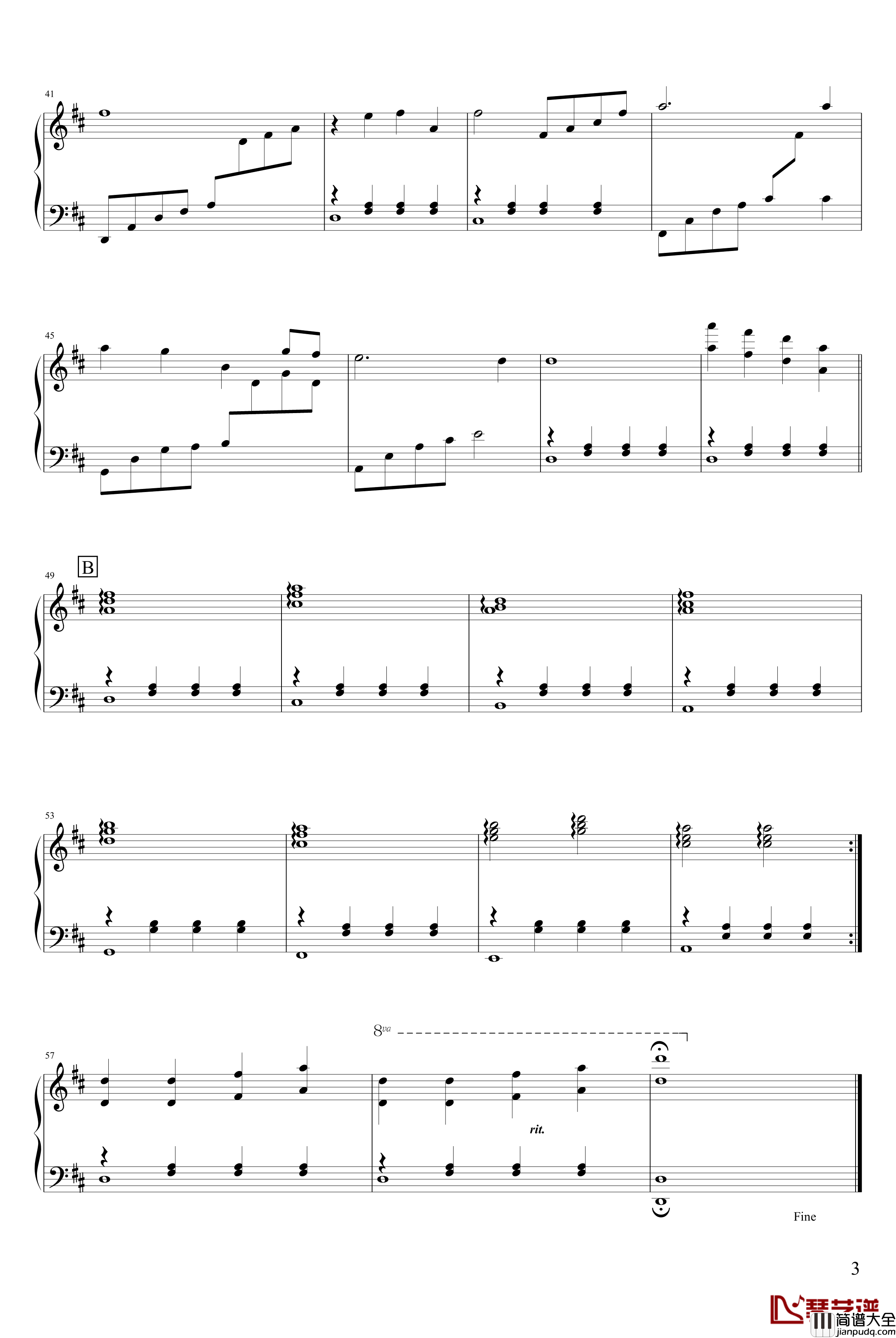 春天华尔兹钢琴谱_childhood.ove_影视