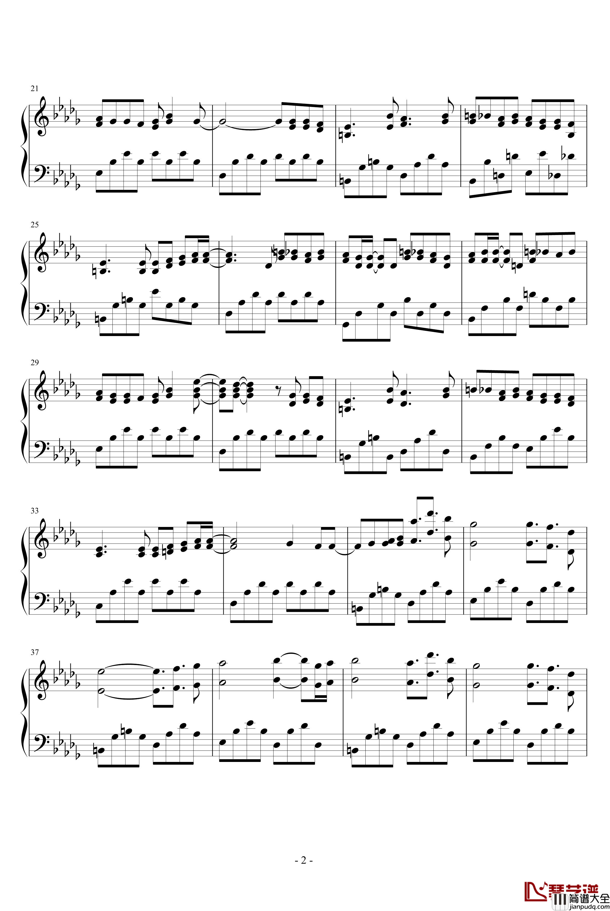 07_Ghost_ED钢琴谱_瞳のこたえ_动漫影视