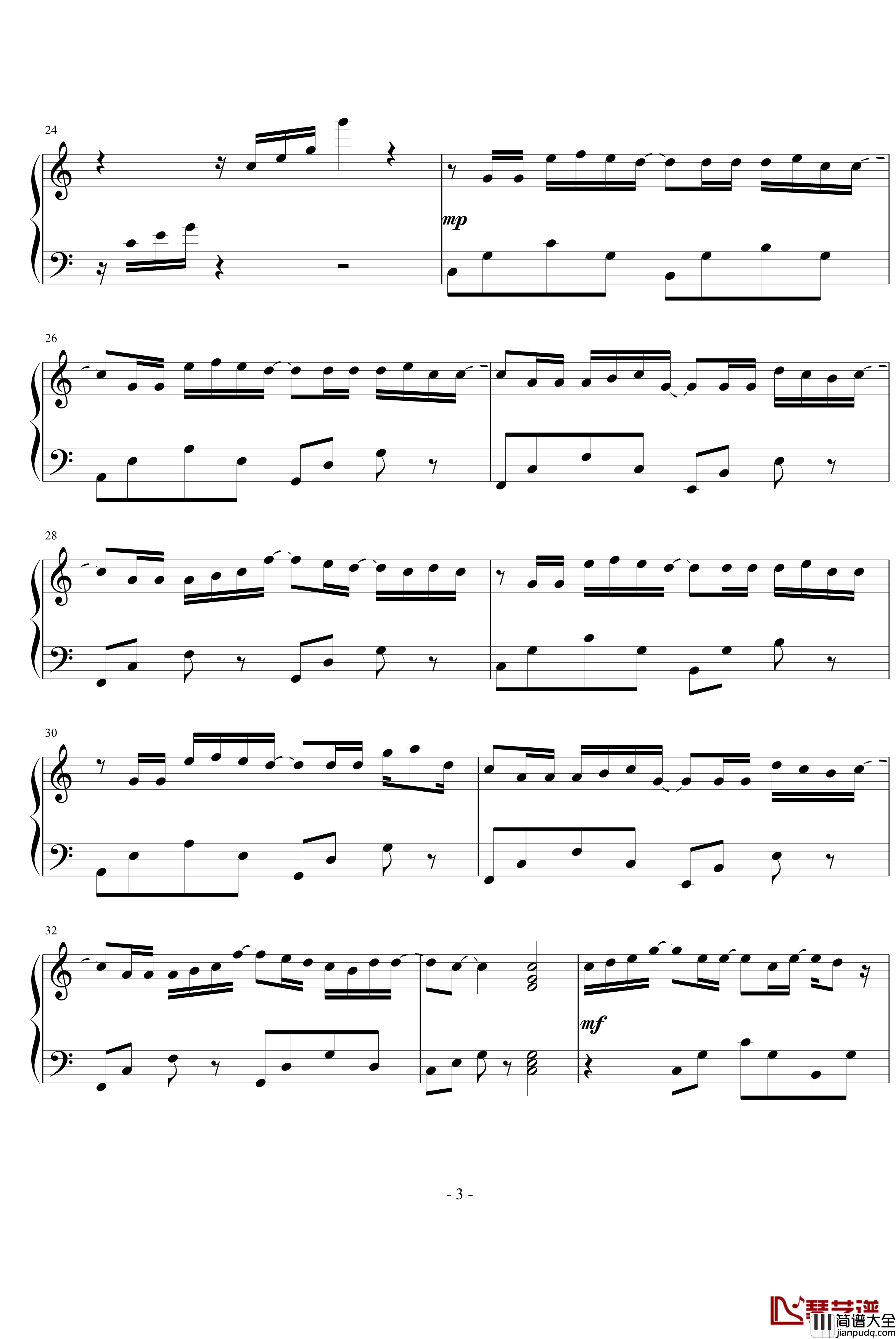 分身情人钢琴谱_魏晨_一起来看流星雨